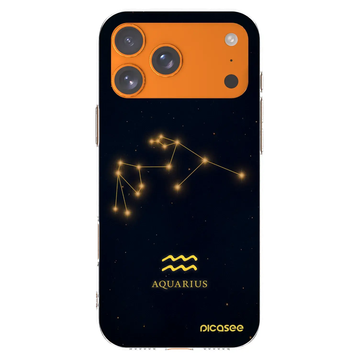 Silikonový průhledný obal pro Apple iPhone 17 Pro Max - AQUARIUS
