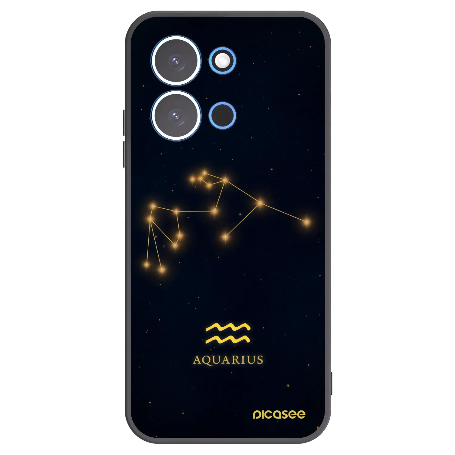 Silikonový černý obal pro Xiaomi Redmi 15C 4G - AQUARIUS