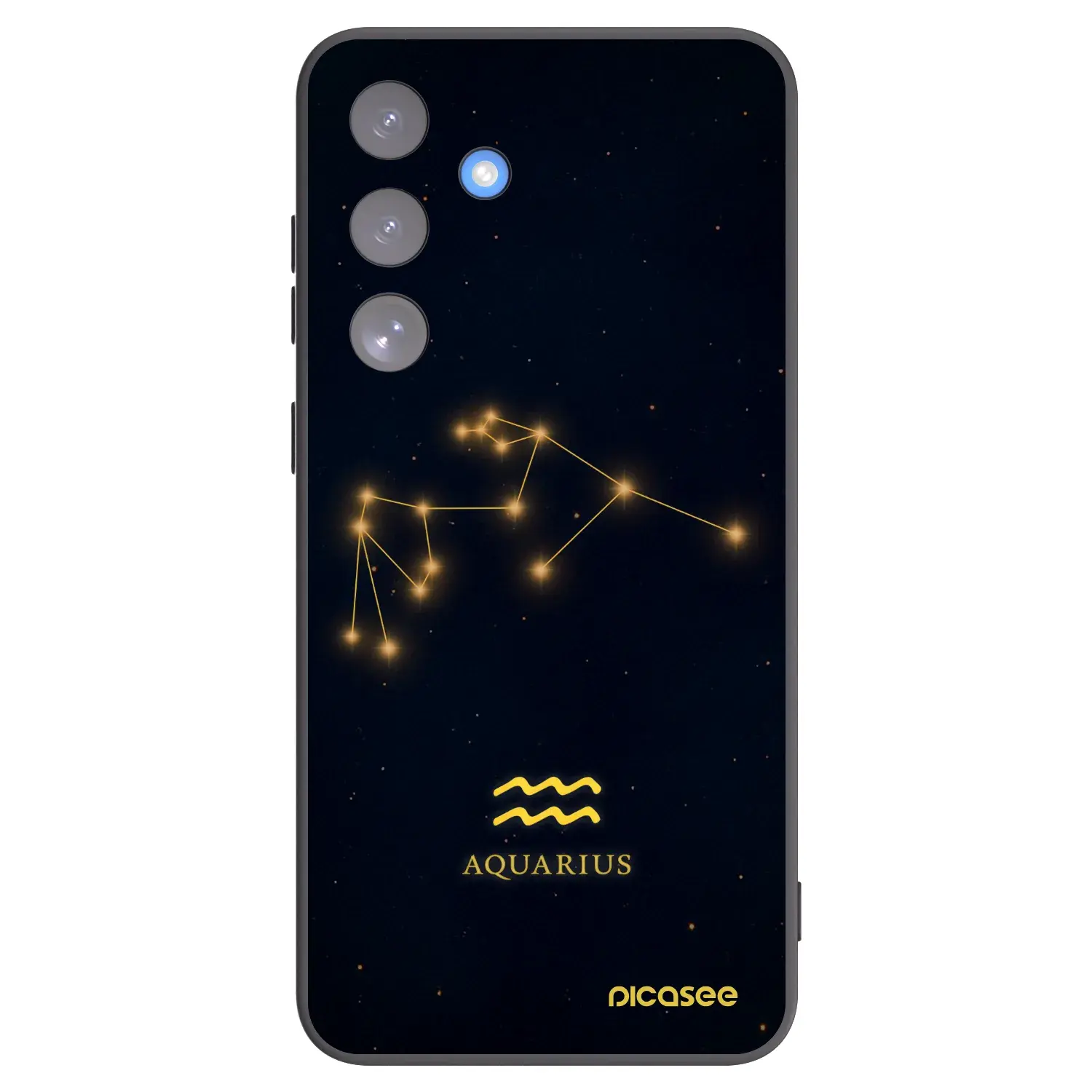 Silikonový černý obal pro Samsung Galaxy S25 FE 5G - AQUARIUS