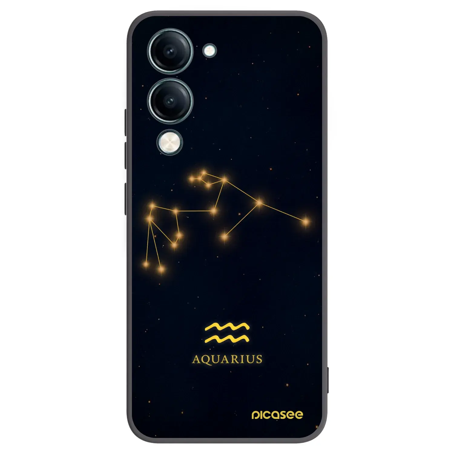 Silikonový černý obal pro Vivo Y29s 5G - AQUARIUS