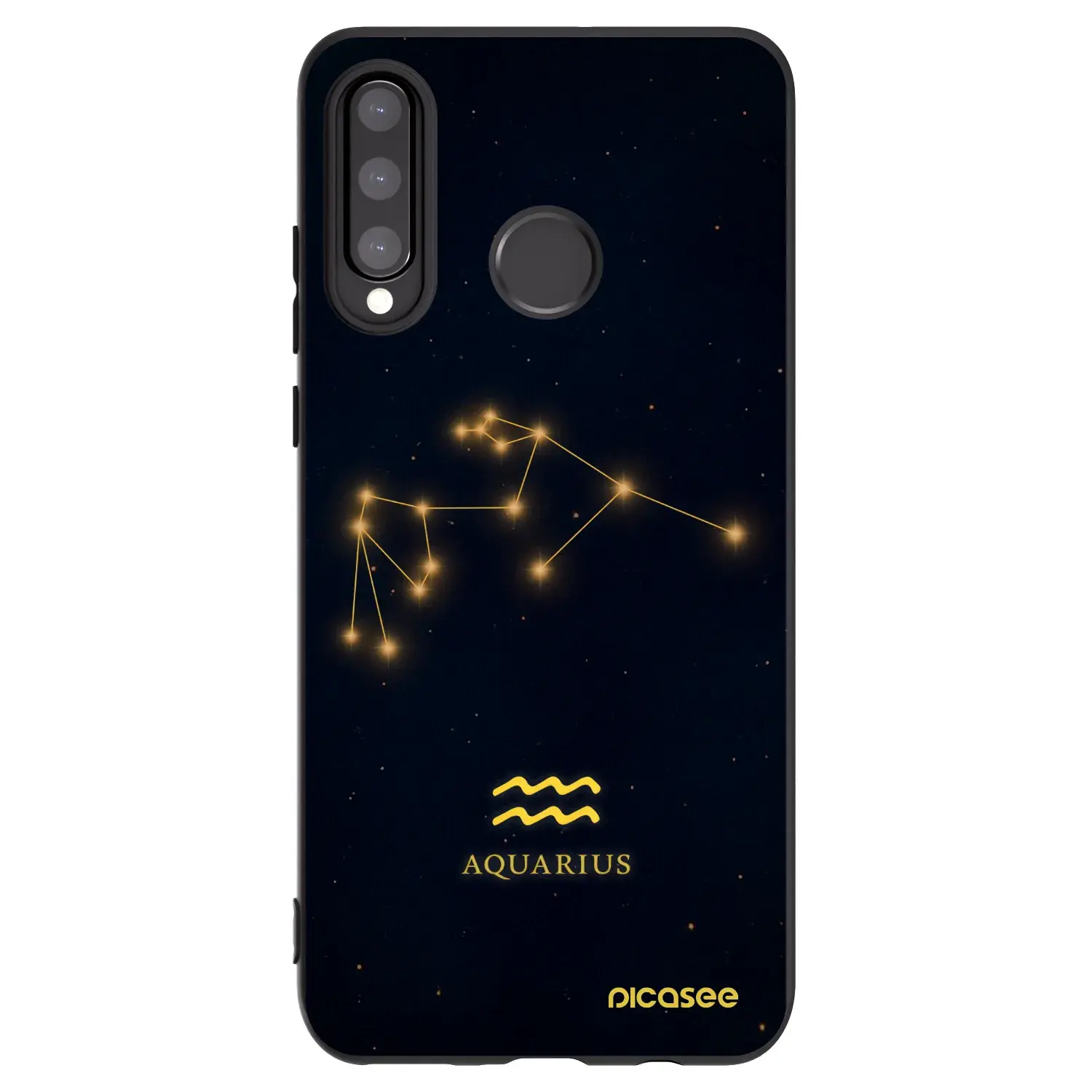 Silikonový černý obal pro Huawei P30 Lite - AQUARIUS