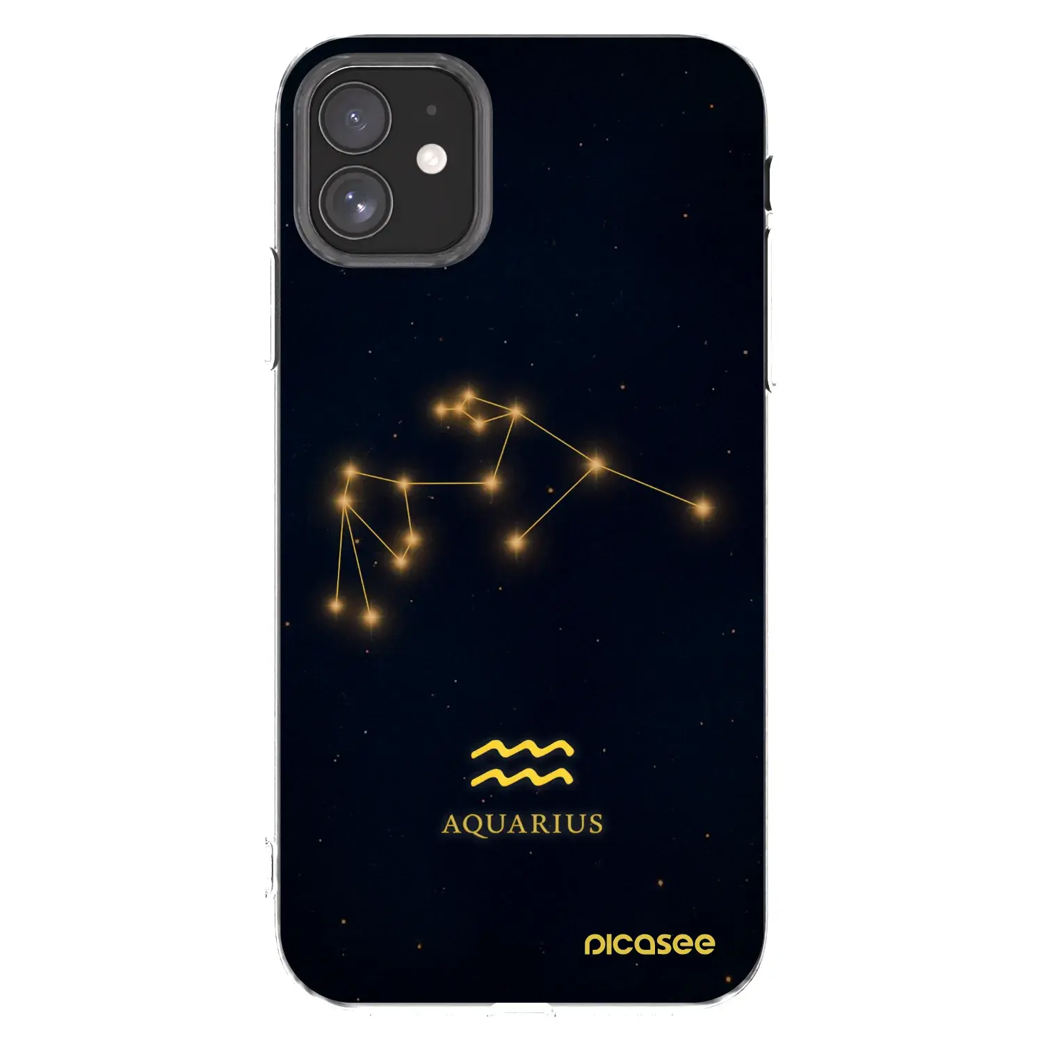 Silikonový průhledný obal pro Apple iPhone 11 - AQUARIUS