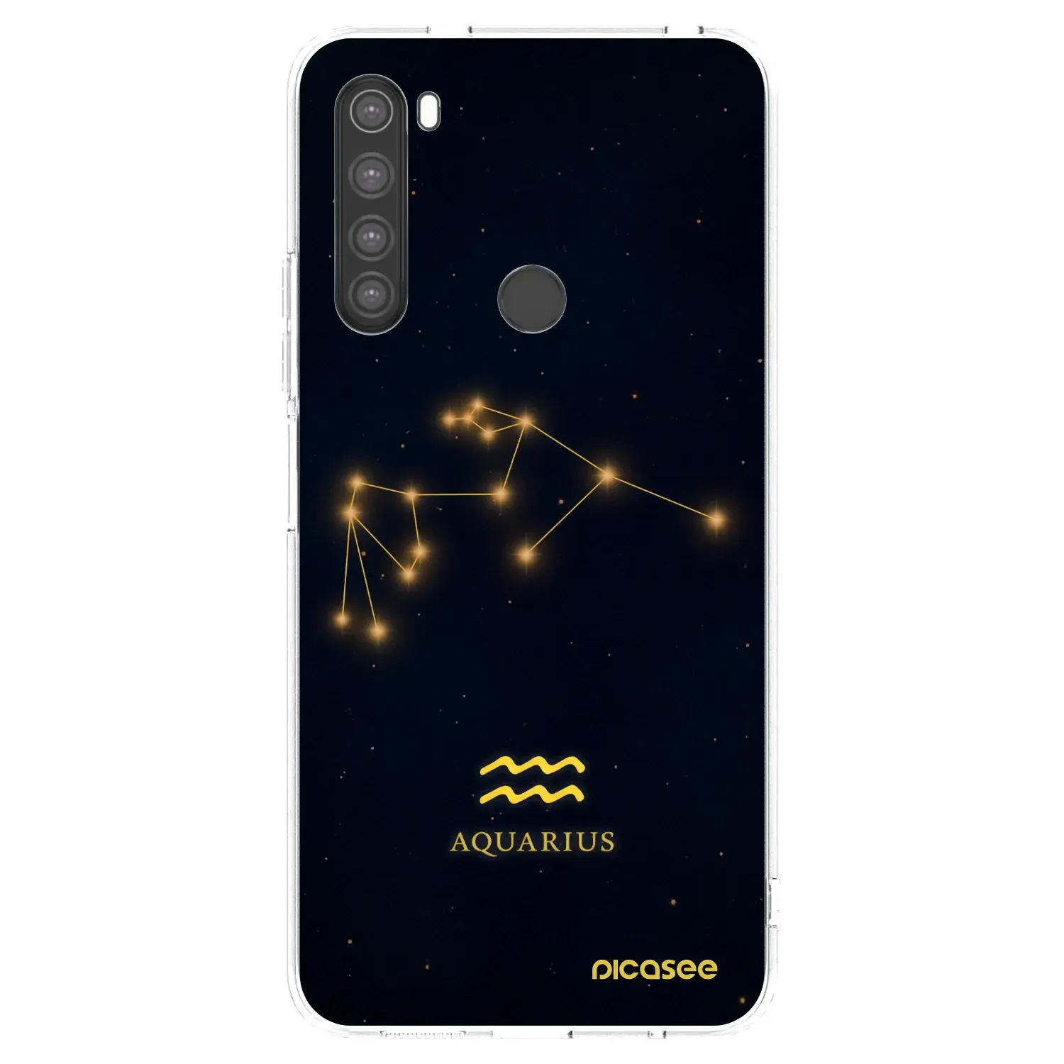 Silikonový průhledný obal pro Xiaomi Redmi Note 8 - AQUARIUS