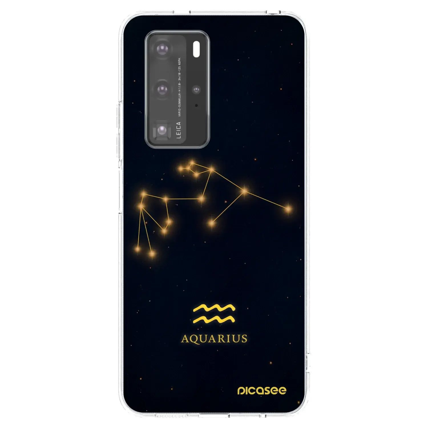 Silikonový průhledný obal pro Huawei P40 Pro - AQUARIUS