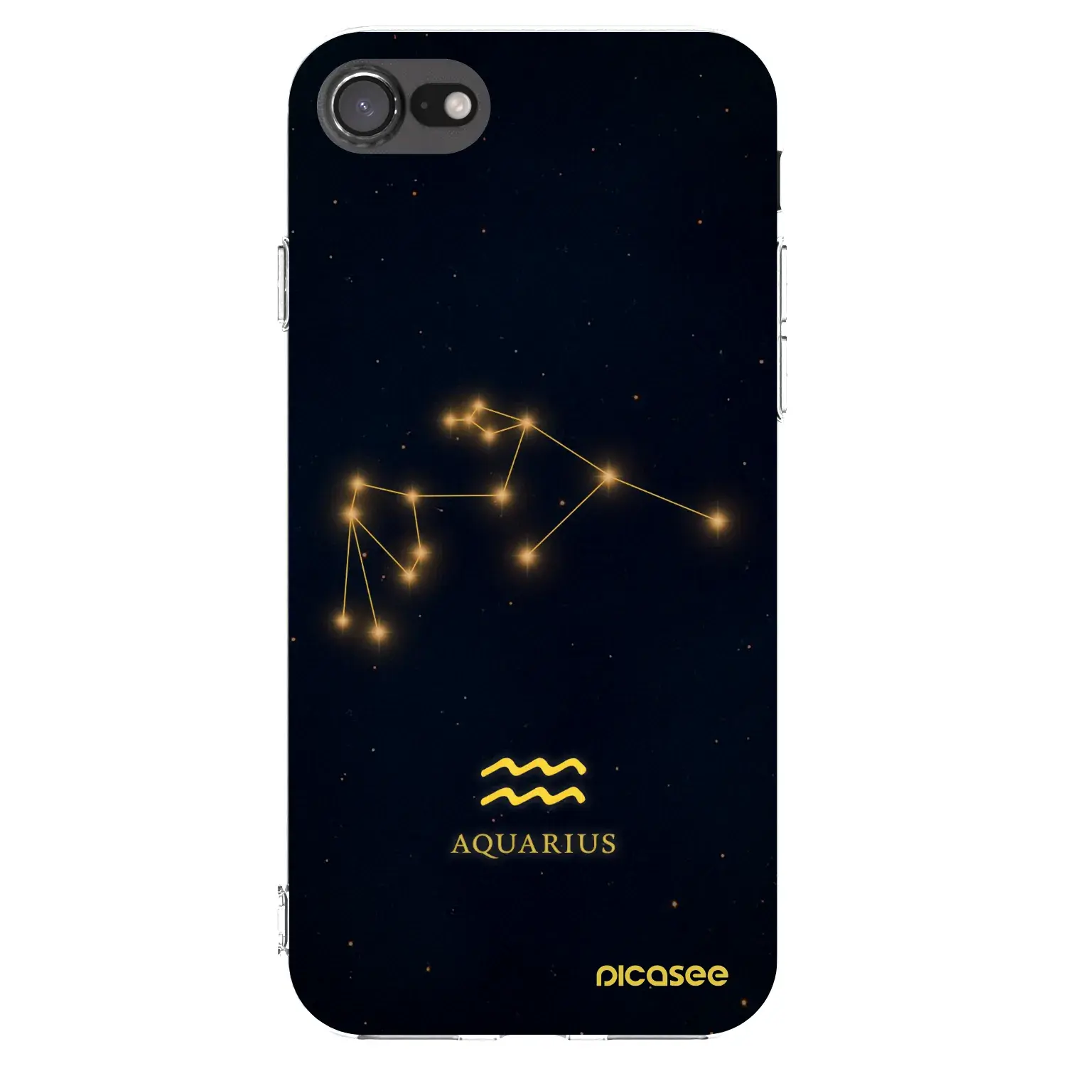Silikonový průhledný obal pro Apple iPhone SE 2020 - AQUARIUS