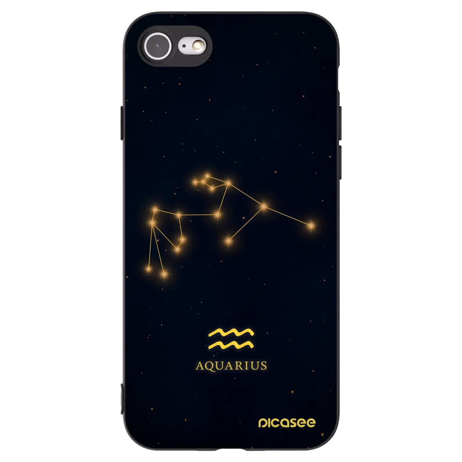 Silikonový černý obal pro Apple iPhone SE 2020 - AQUARIUS