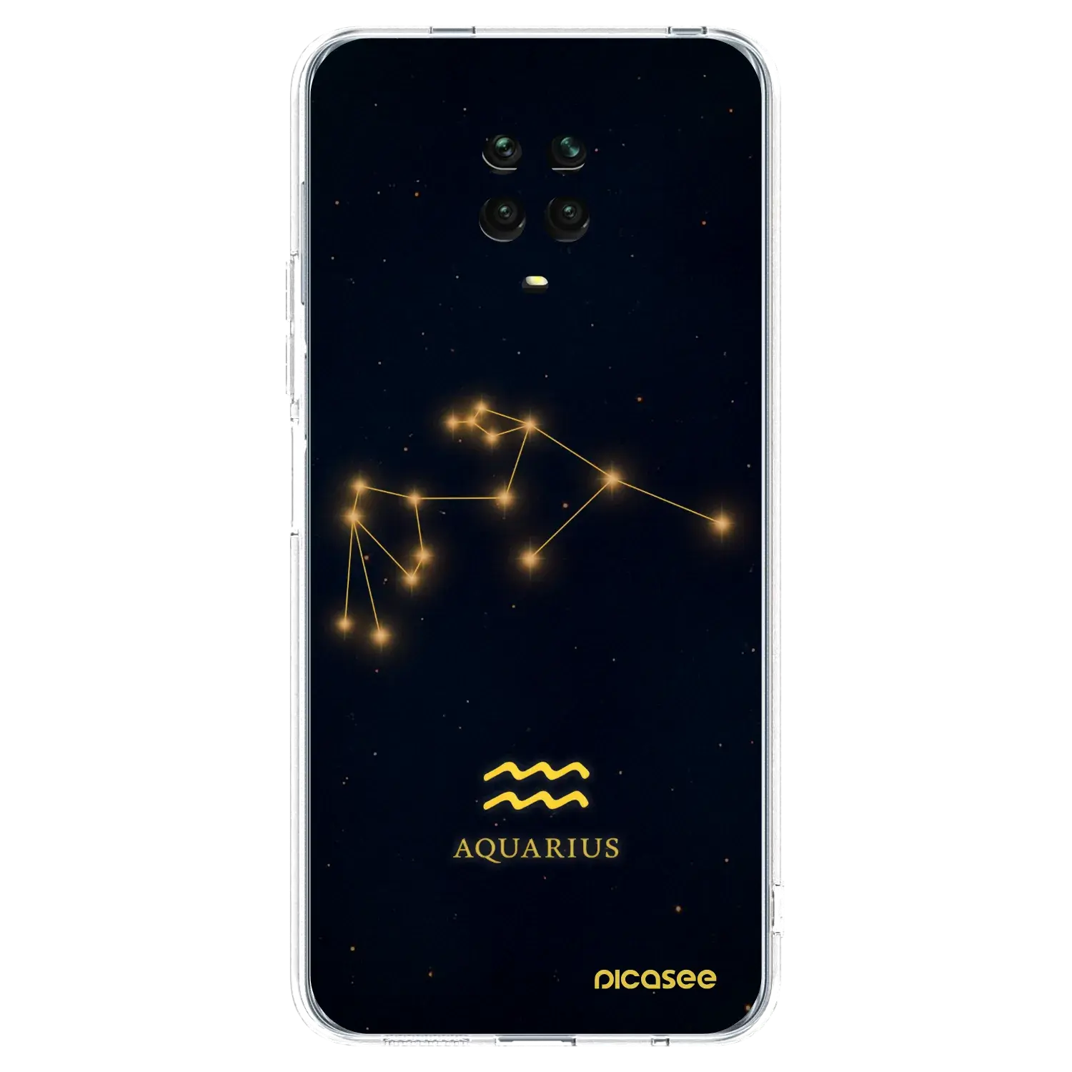 Silikonový průhledný obal pro Xiaomi Redmi Note 9 Pro - AQUARIUS