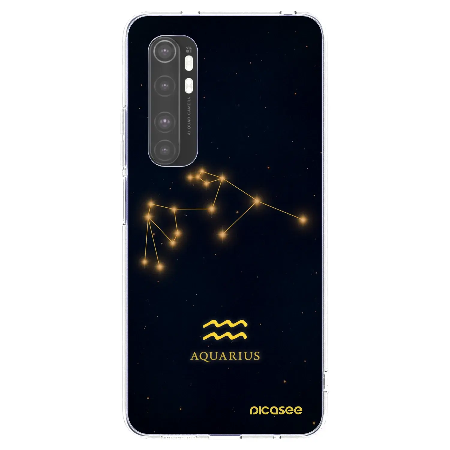 Silikonový průhledný obal pro Xiaomi Mi Note 10 Lite - AQUARIUS