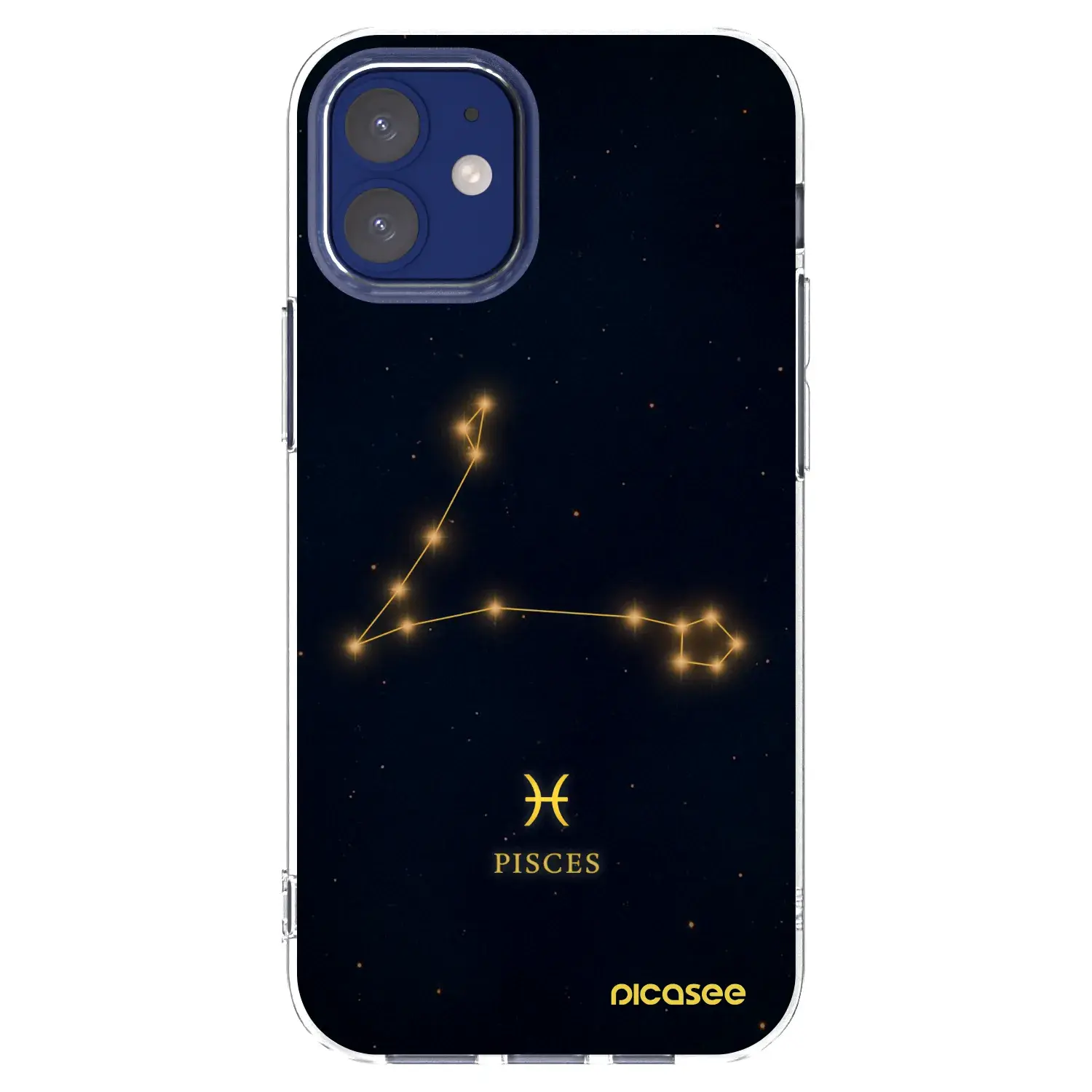 Silikonový průhledný obal pro Apple iPhone 12 mini - PISCES