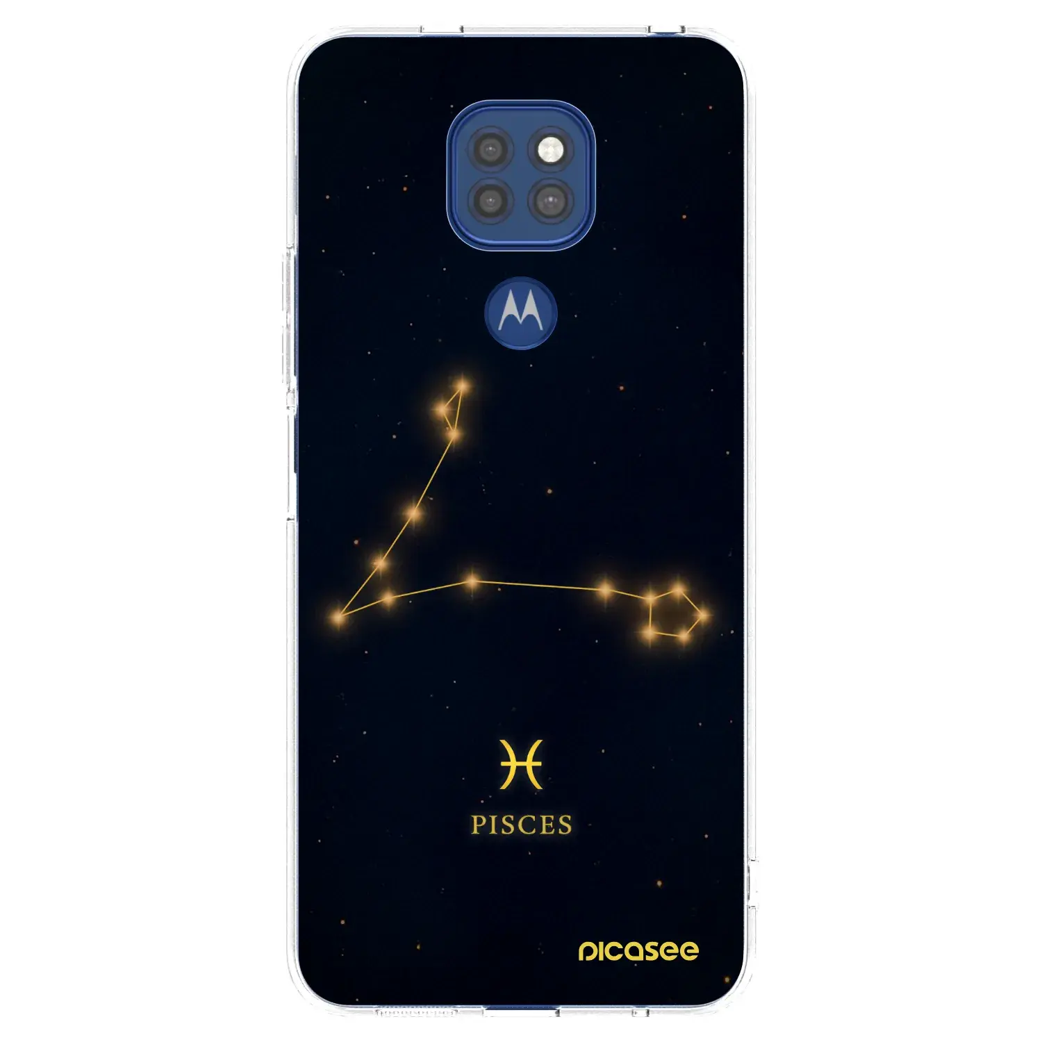 Silikonový průhledný obal pro Motorola Moto G9 Play - PISCES