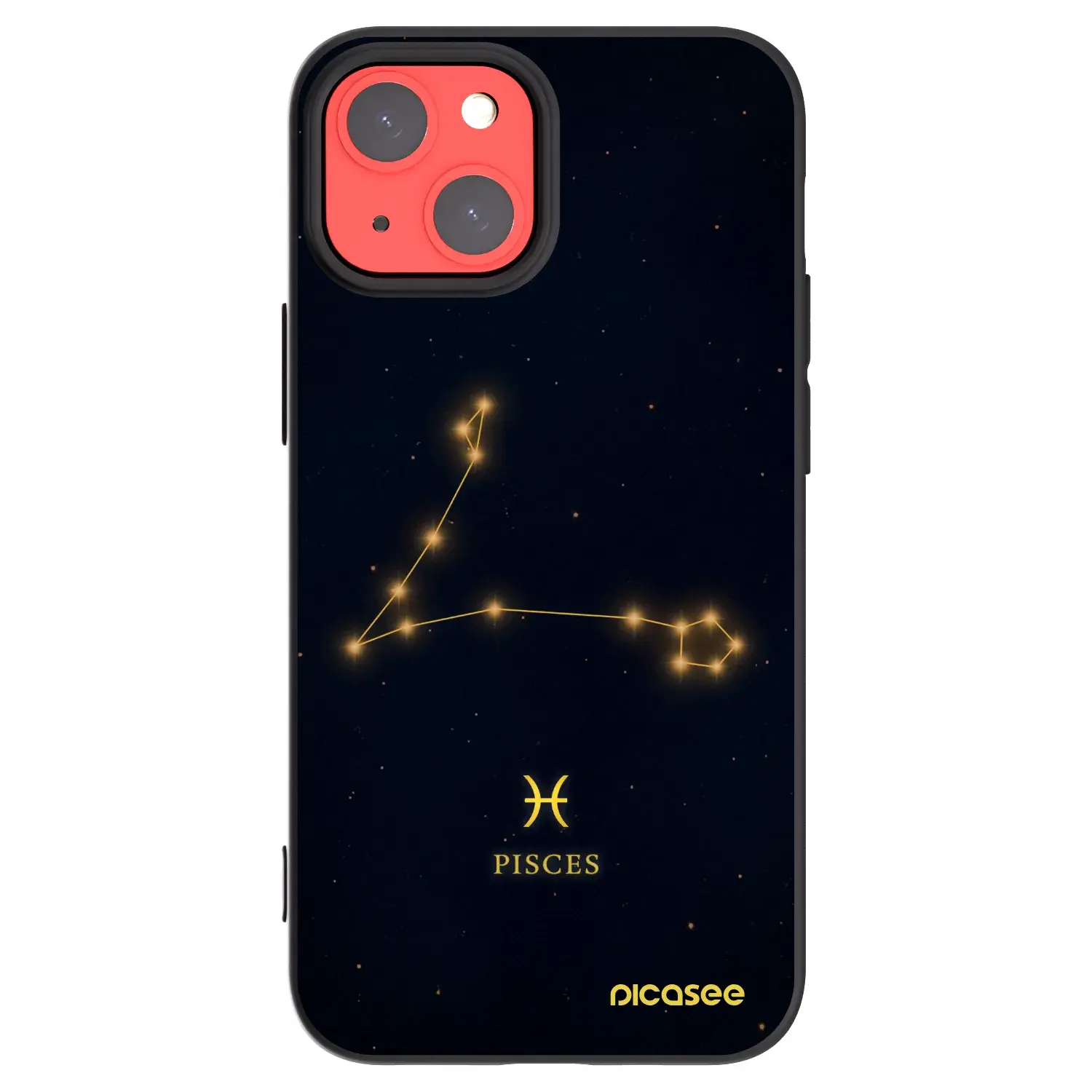 Silikonový černý obal pro Apple iPhone 13 mini - PISCES