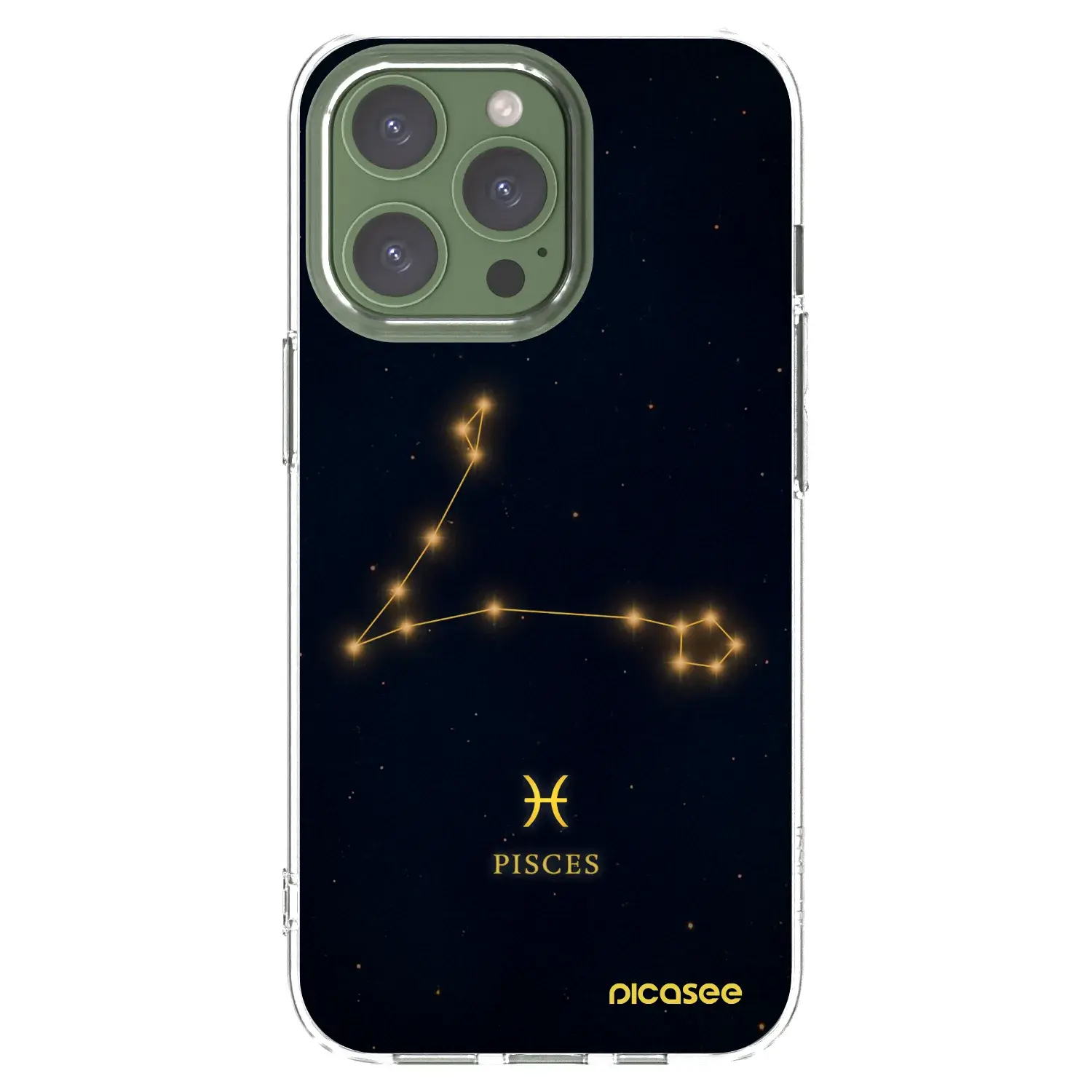 Silikonový průhledný obal pro Apple iPhone 13 Pro - PISCES