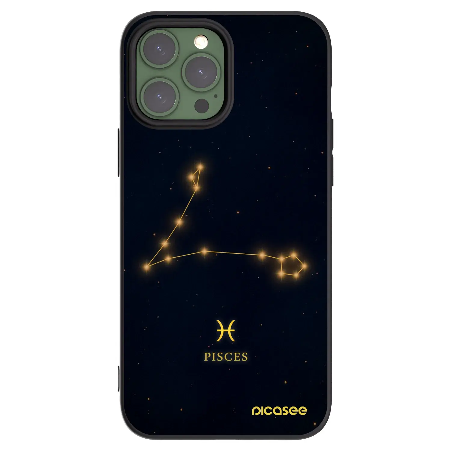 Silikonový černý obal pro Apple iPhone 13 Pro Max - PISCES