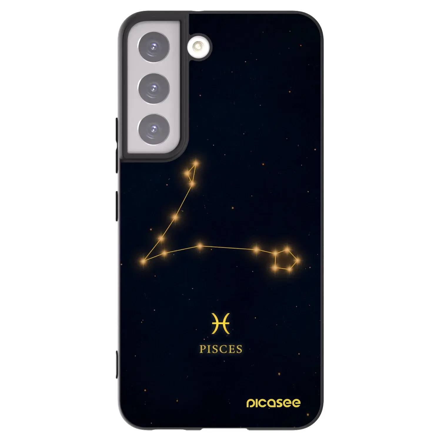 Silikonový černý obal pro Samsung Galaxy S22 5G - PISCES