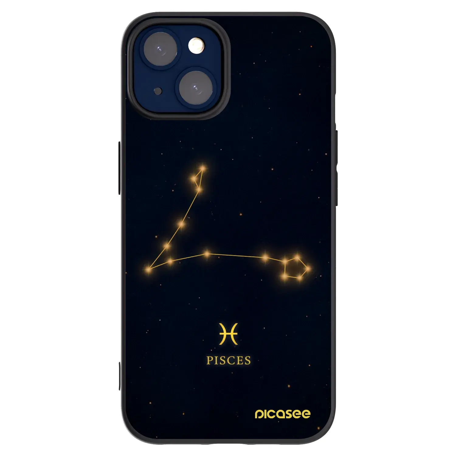 Silikonový černý obal pro Apple iPhone 14 - PISCES