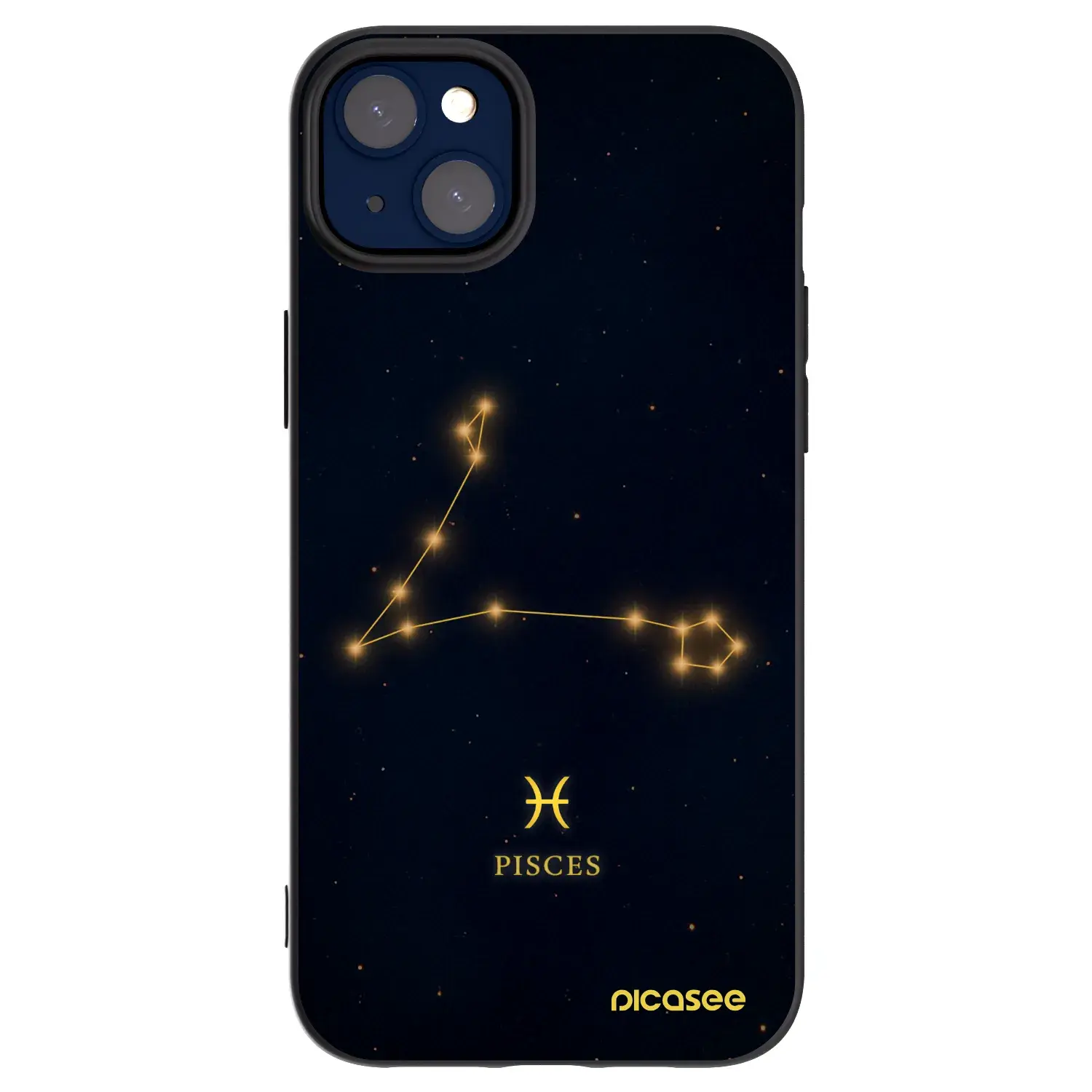 Silikonový černý obal pro Apple iPhone 14 Plus - PISCES