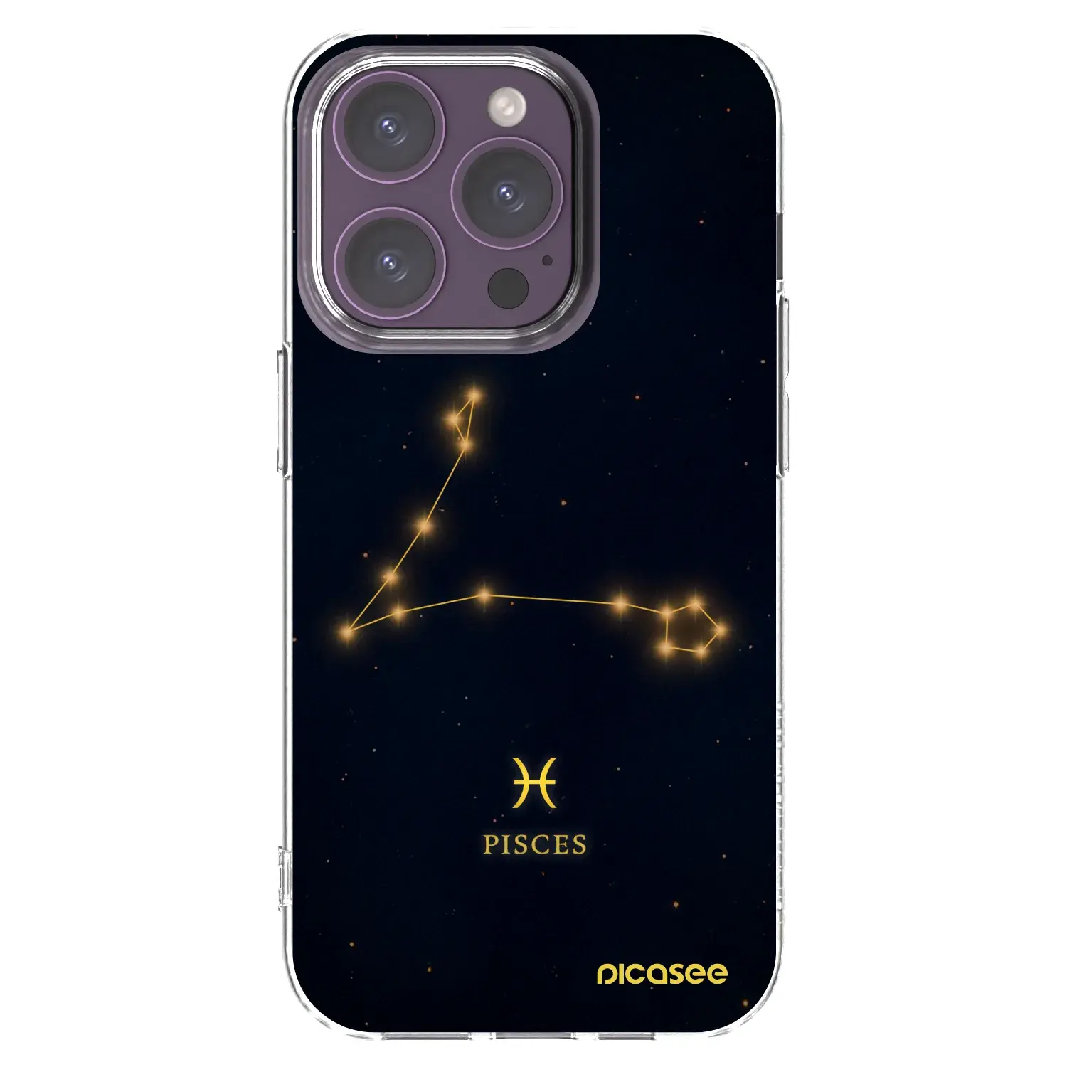 Silikonový průhledný obal pro Apple iPhone 14 Pro - PISCES