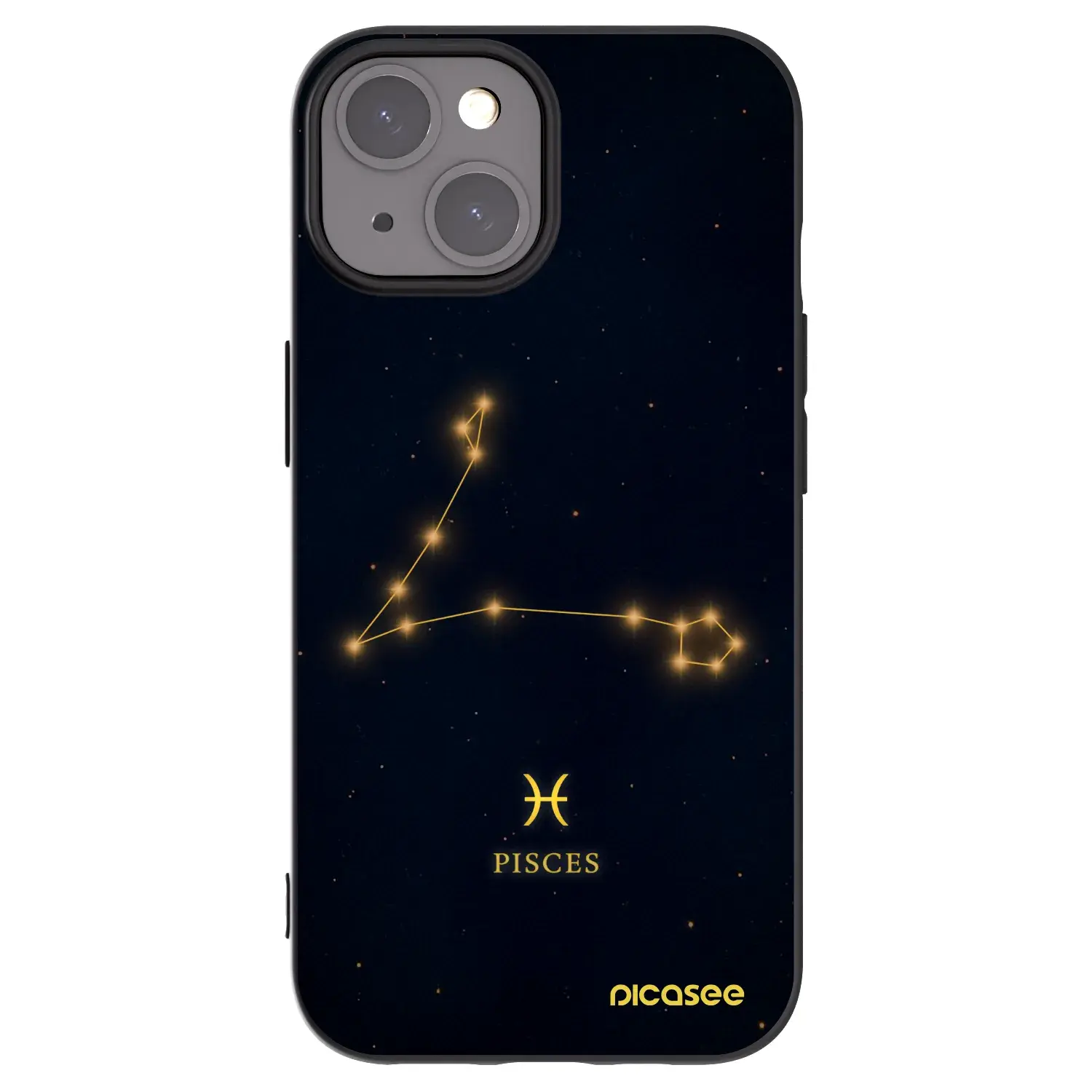 Silikonový černý obal pro Apple iPhone 15 - PISCES