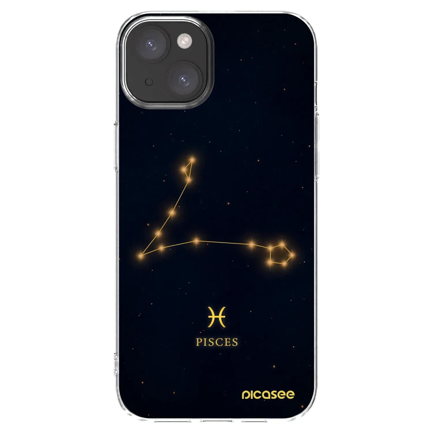 Silikonový průhledný obal pro Apple iPhone 15 Plus - PISCES