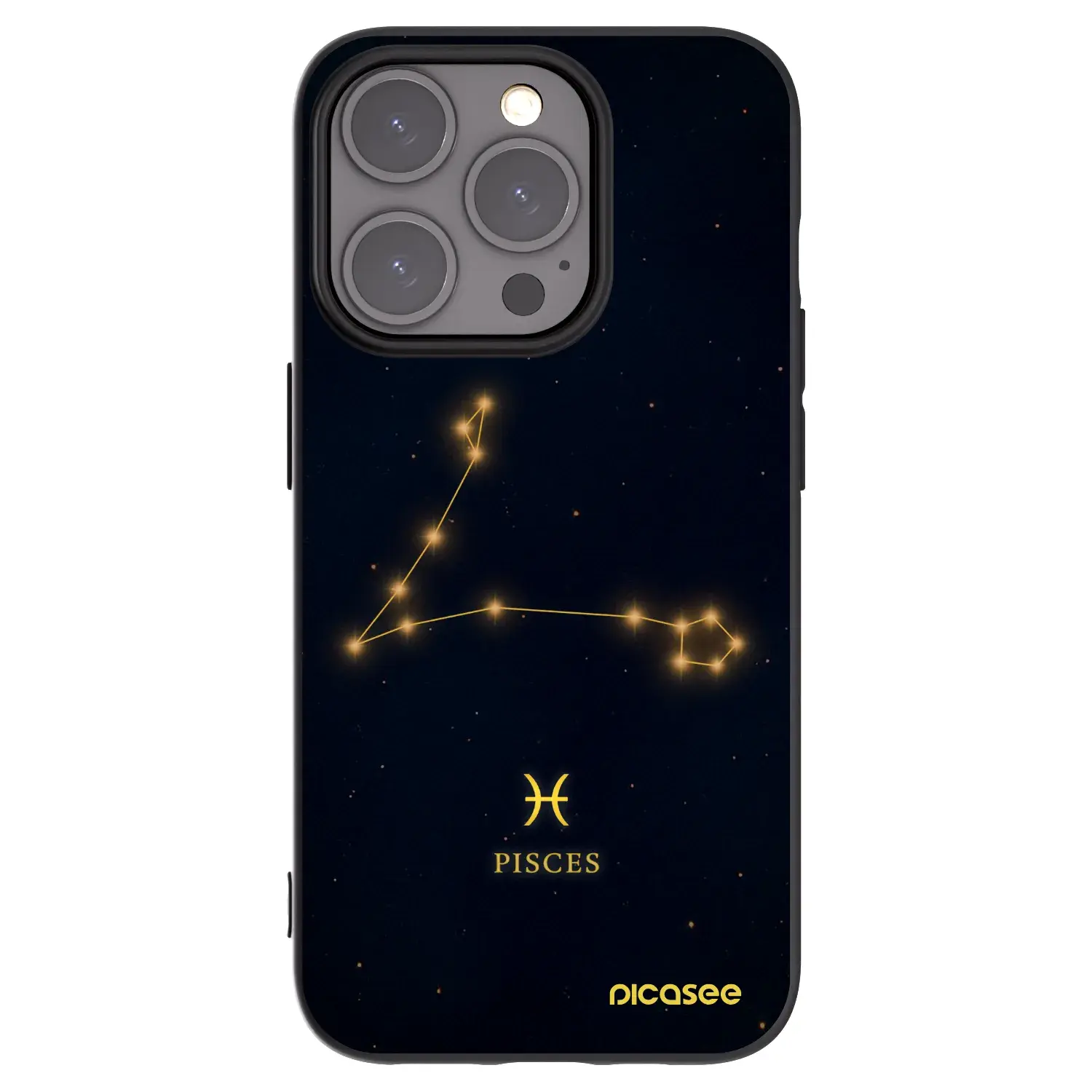 Silikonový černý obal pro Apple iPhone 15 Pro - PISCES