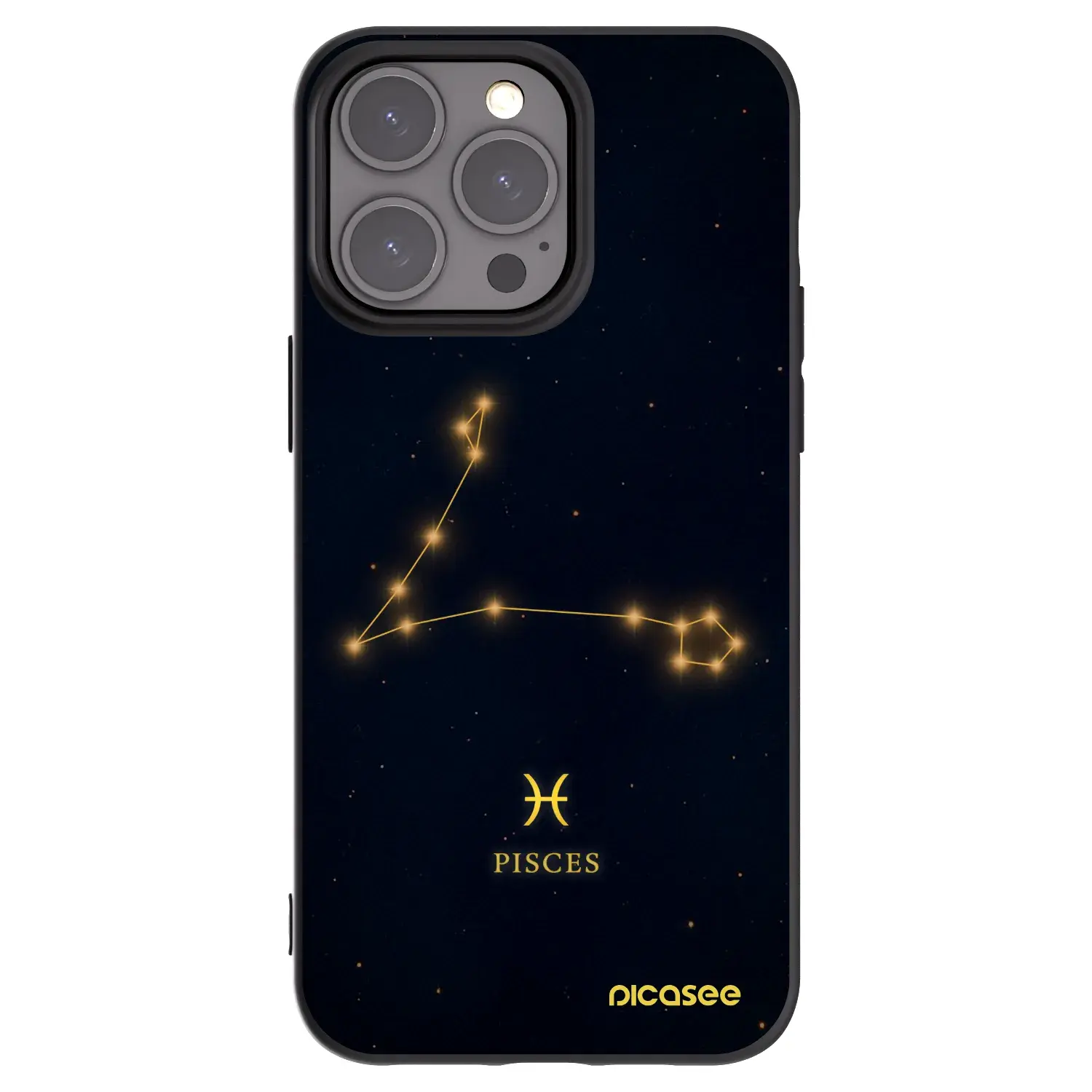 Silikonový černý obal pro Apple iPhone 15 Pro Max - PISCES