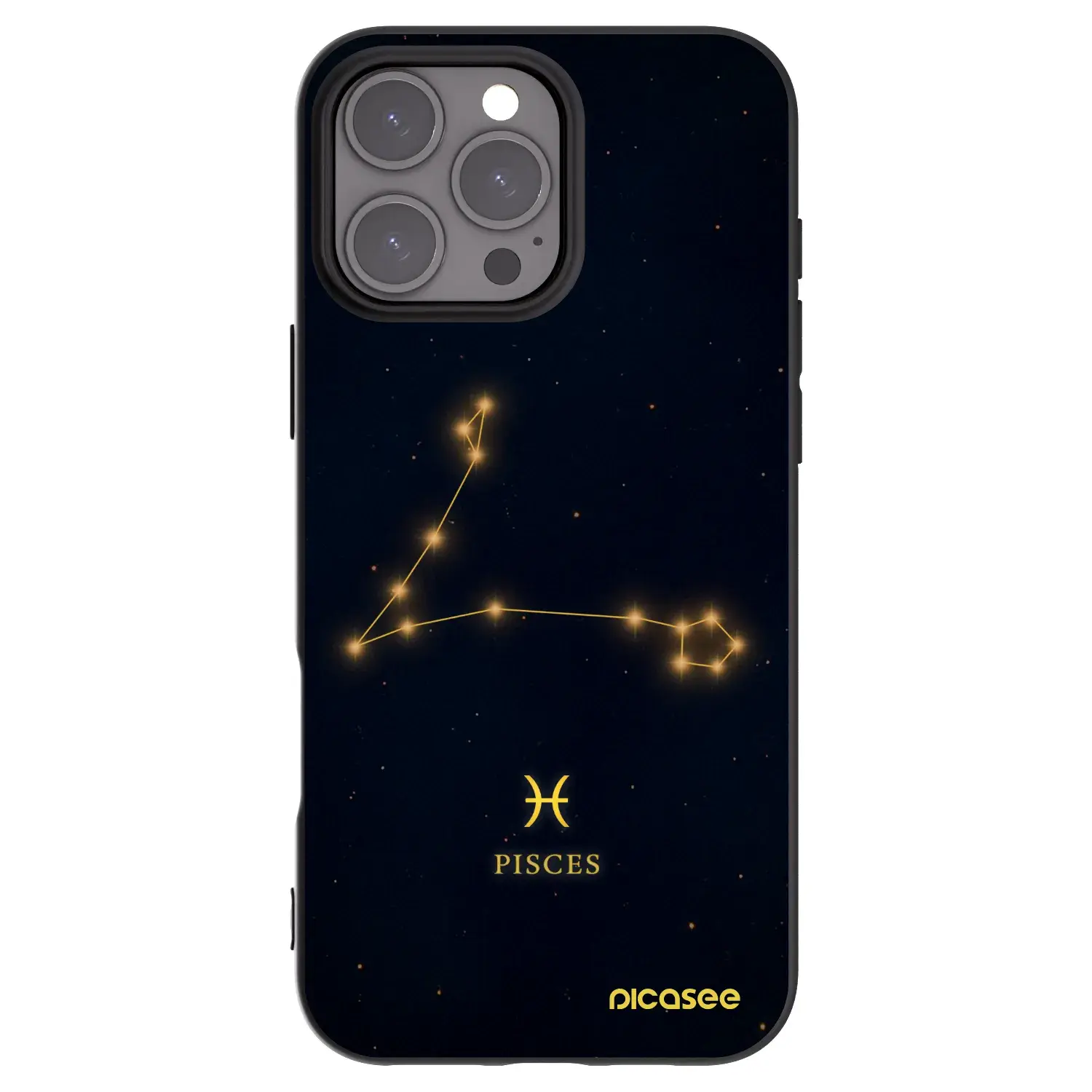 Silikonový černý obal pro Apple iPhone 16 Pro Max - PISCES
