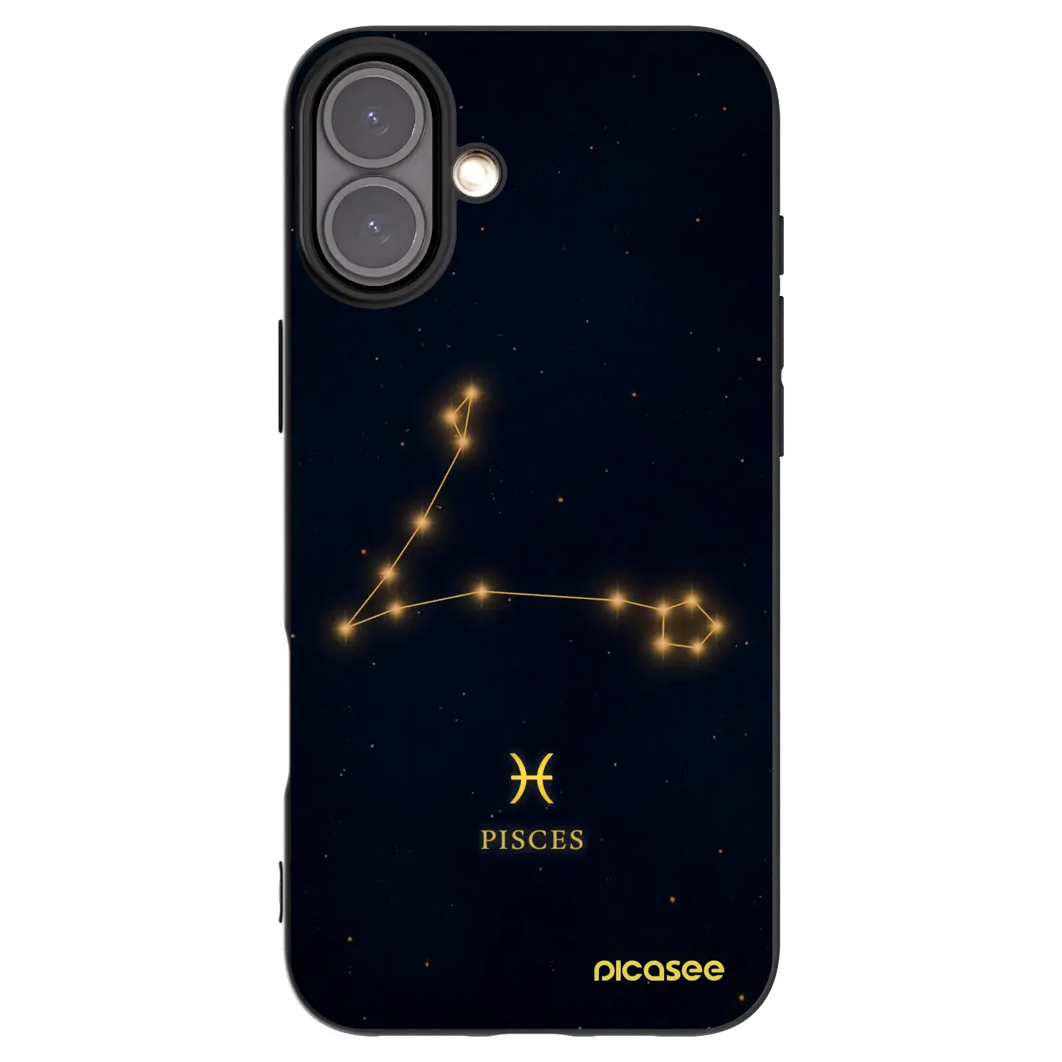 Silikonový černý obal pro Apple iPhone 16 Plus - PISCES