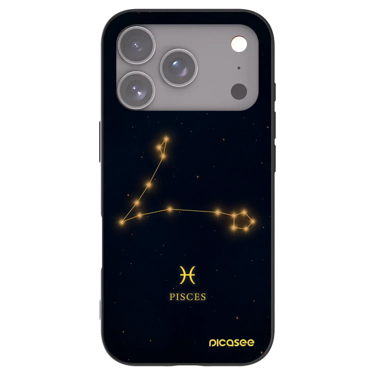 Silikonový černý obal pro Apple iPhone 17 Pro - PISCES