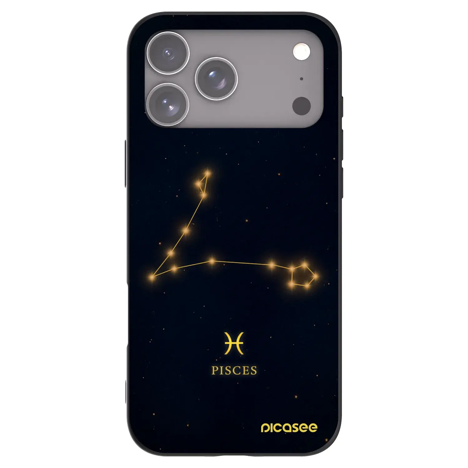 Silikonový černý obal pro Apple iPhone 17 Pro Max - PISCES