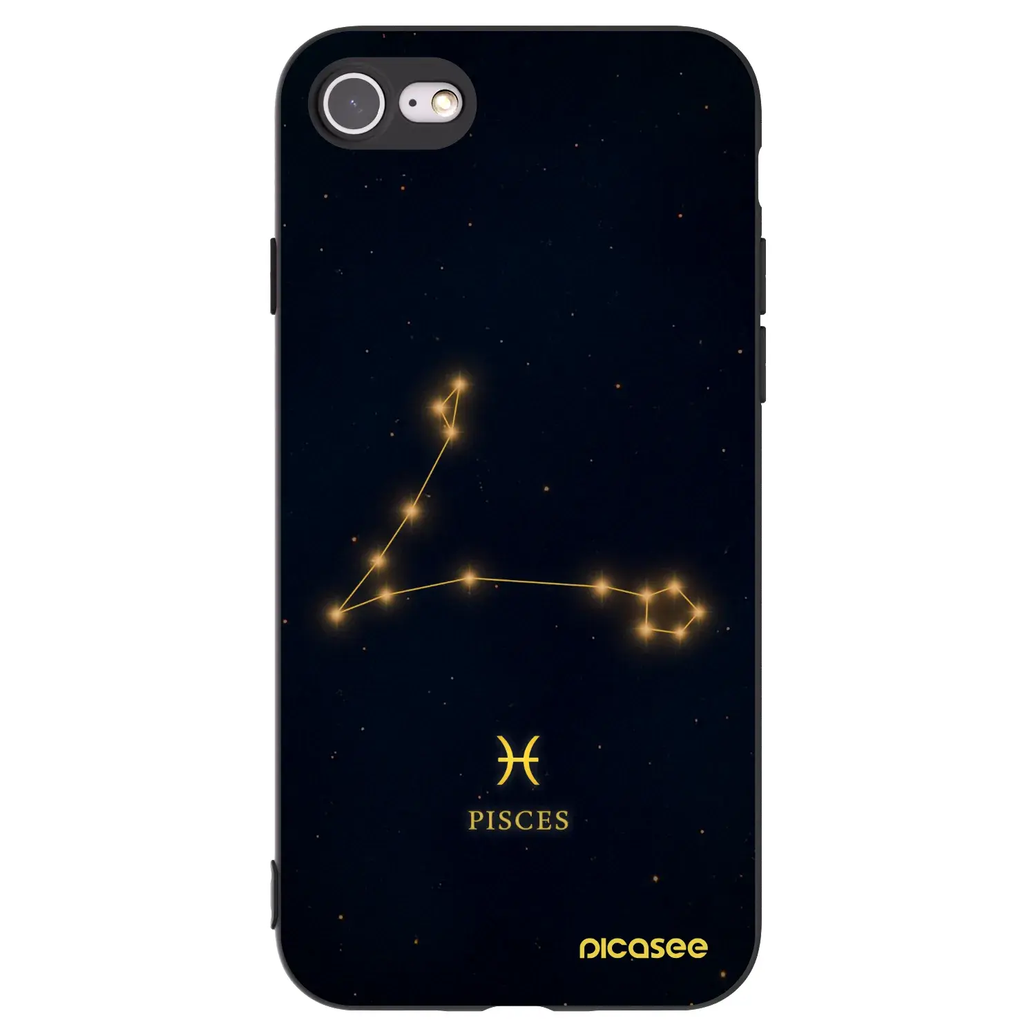 Silikonový černý obal pro Apple iPhone SE 2020 - PISCES