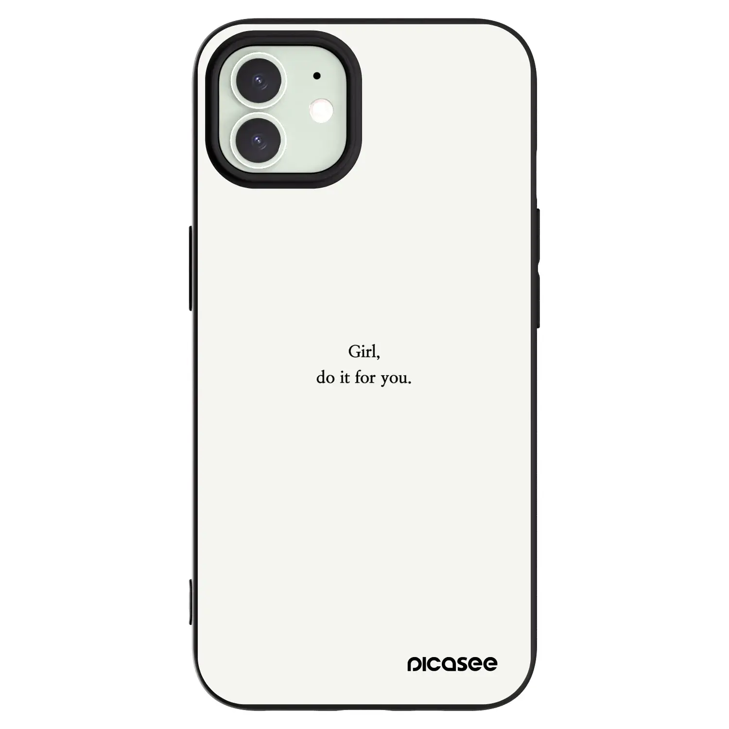Silikonový černý obal pro Apple iPhone 12 - Girl, do it for you