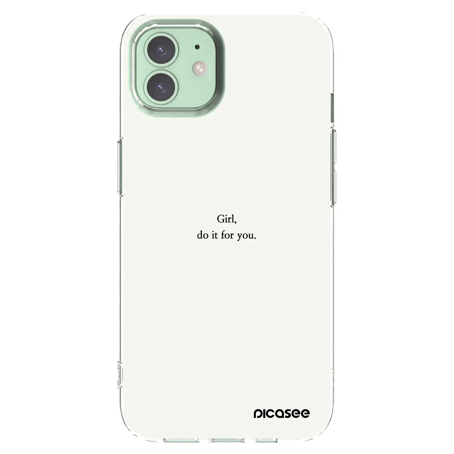 Silikonový průhledný obal pro Apple iPhone 12 - Girl, do it for you