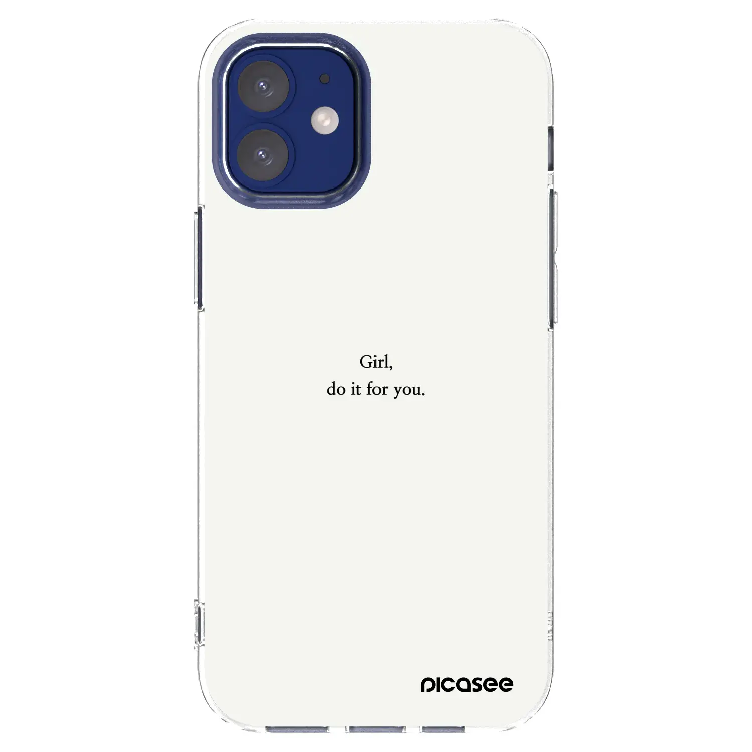 Silikonový průhledný obal pro Apple iPhone 12 mini - Girl, do it for you