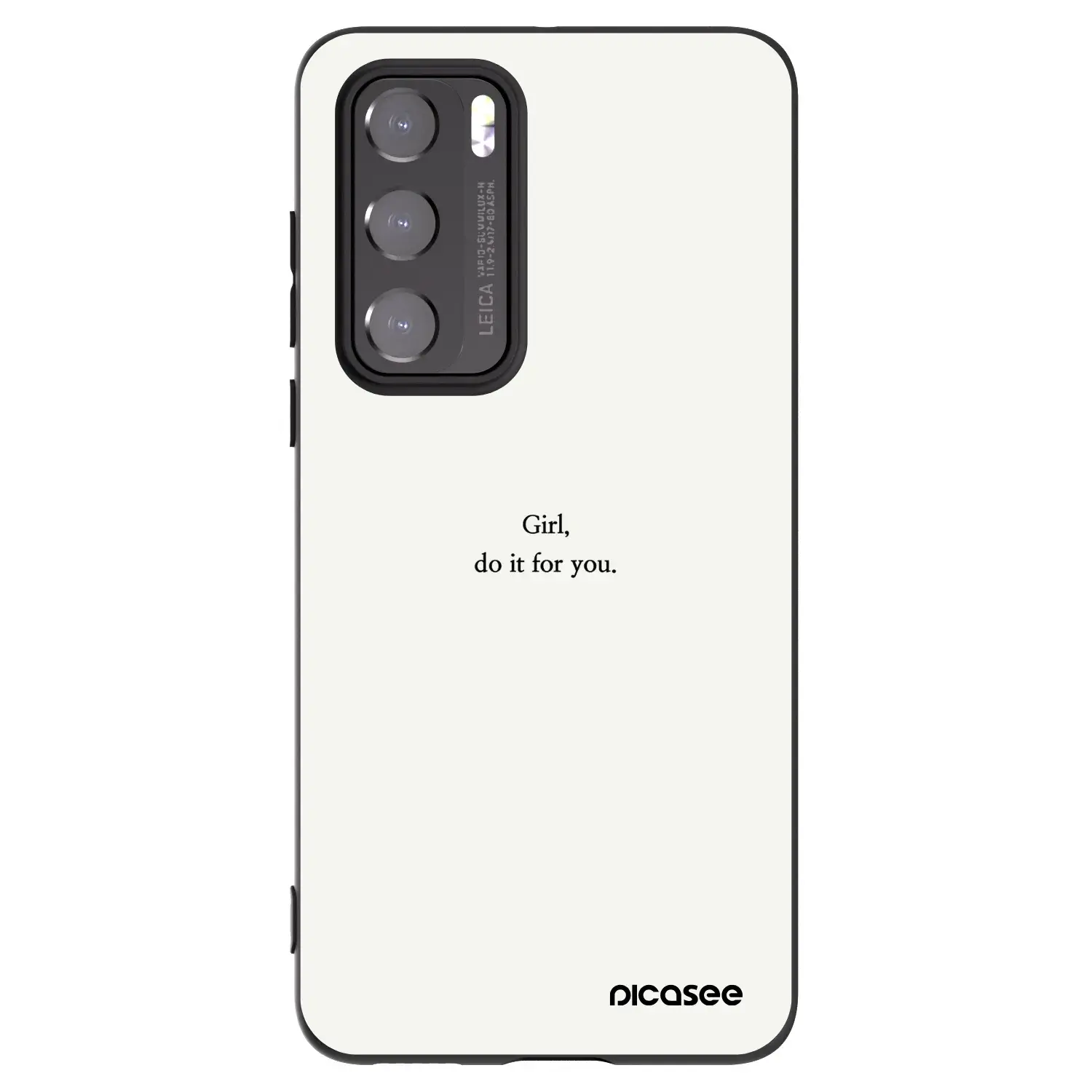 Silikonový černý obal pro Huawei P40 - Girl, do it for you