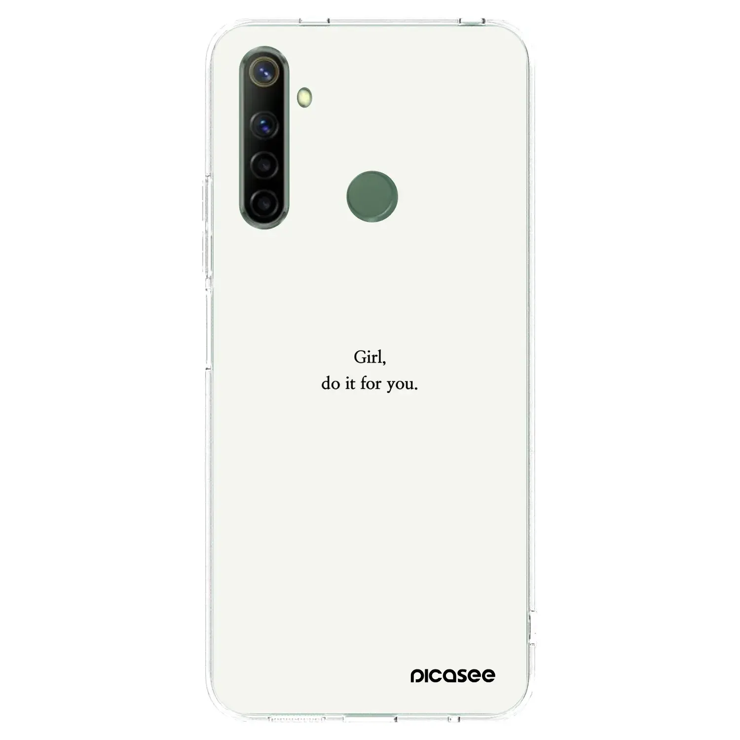 Silikonový průhledný obal pro Realme 6i - Girl, do it for you