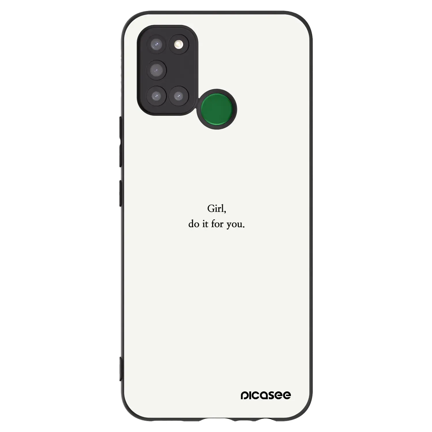 Silikonový černý obal pro Realme 7i - Girl, do it for you