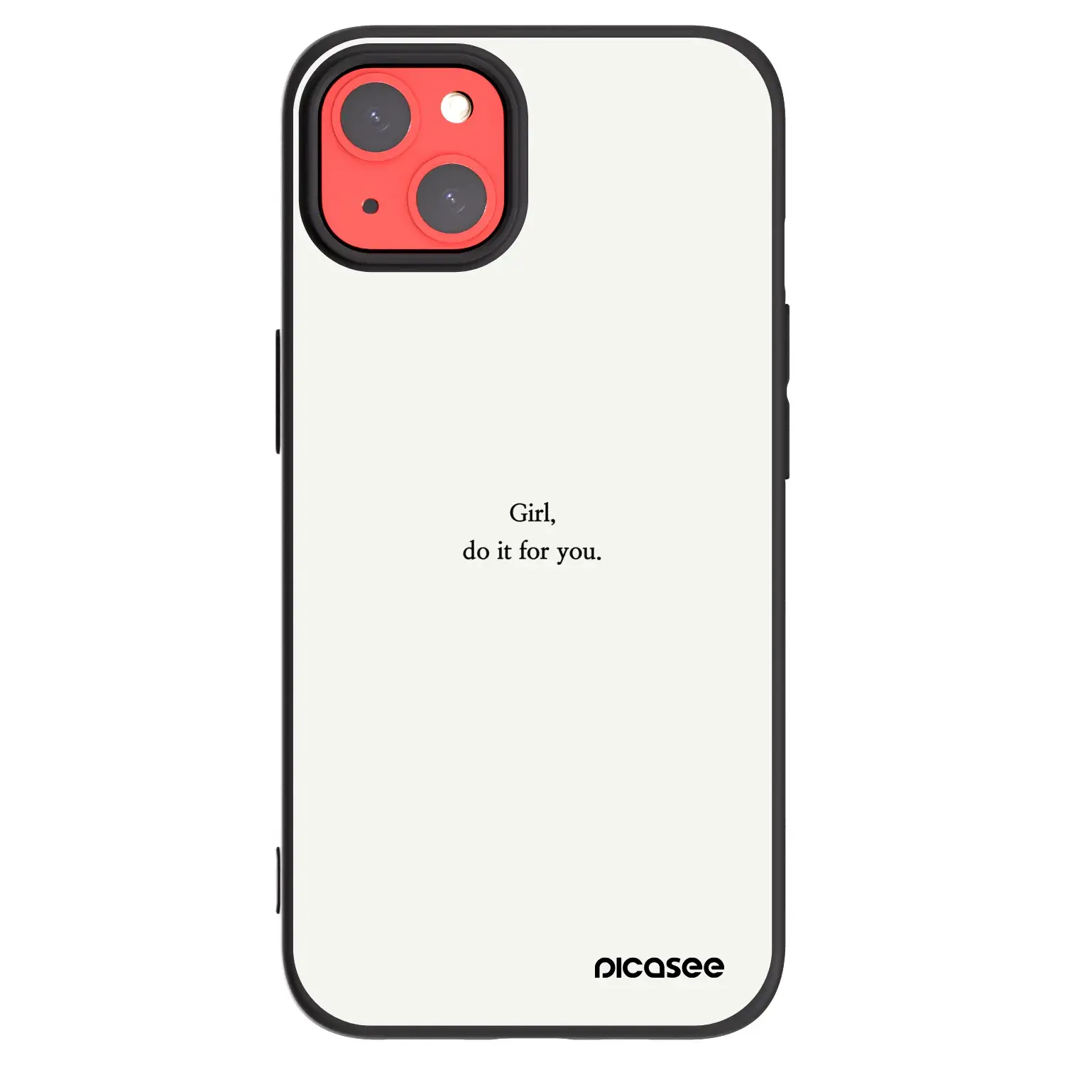 Silikonový černý obal pro Apple iPhone 13 - Girl, do it for you