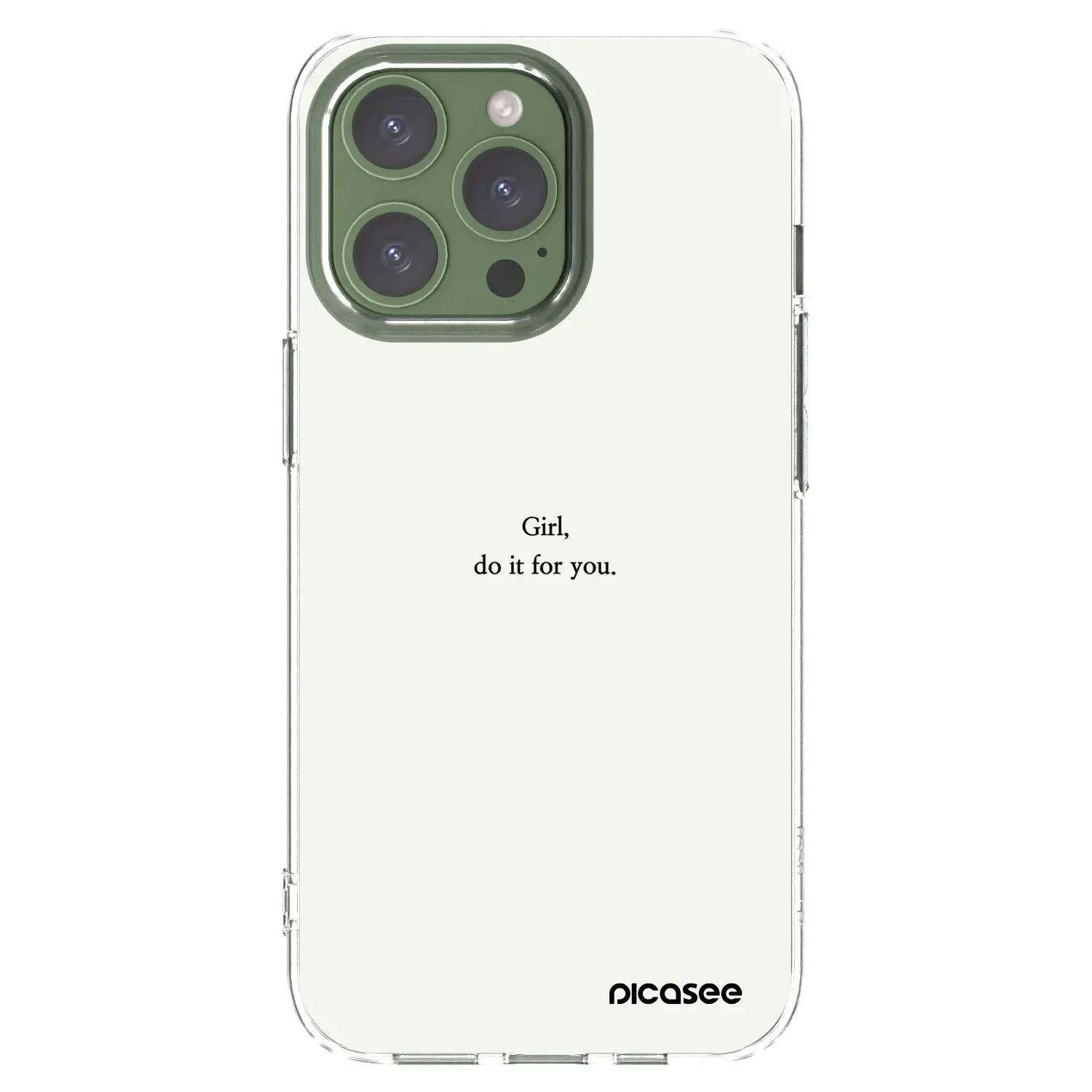Silikonový průhledný obal pro Apple iPhone 13 Pro - Girl, do it for you