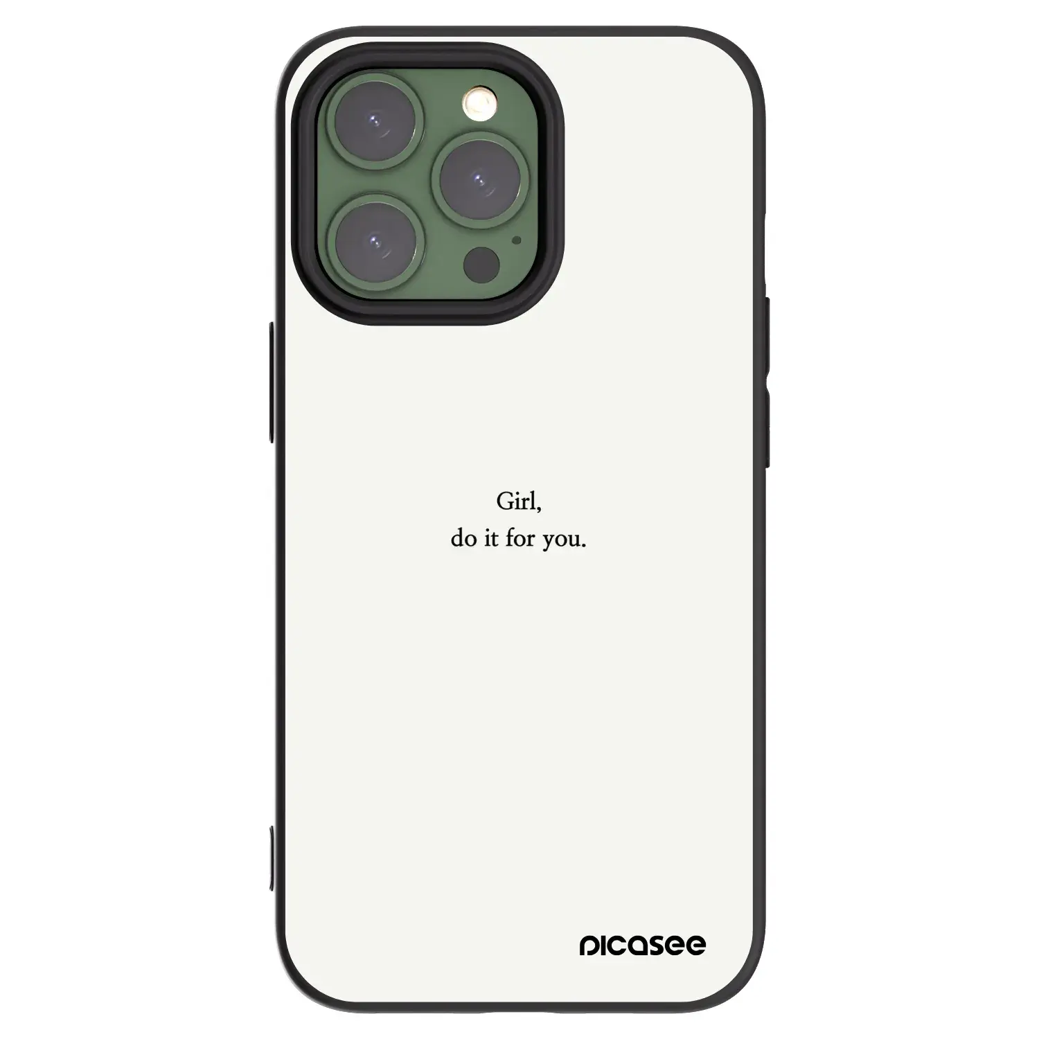 Silikonový černý obal pro Apple iPhone 13 Pro - Girl, do it for you