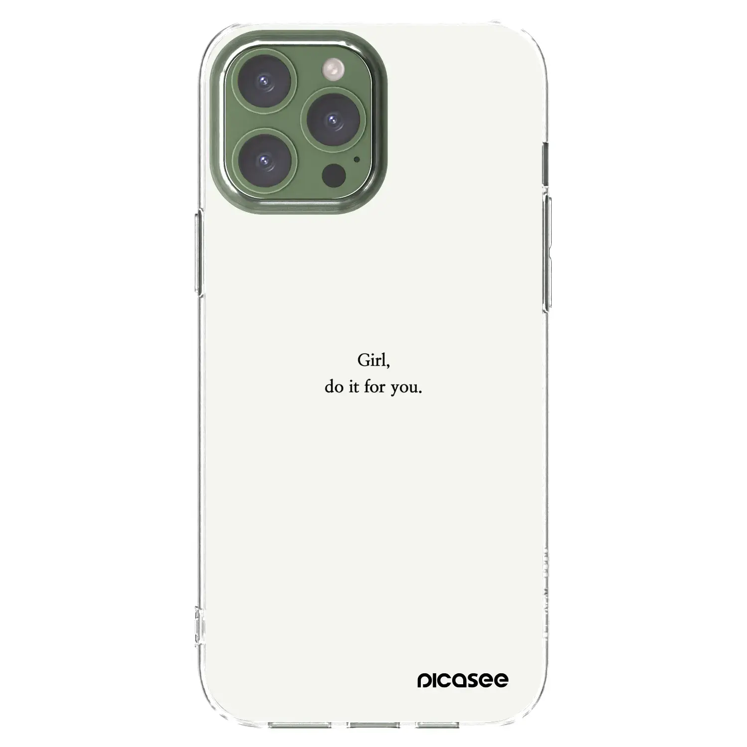 Silikonový průhledný obal pro Apple iPhone 13 Pro Max - Girl, do it for you