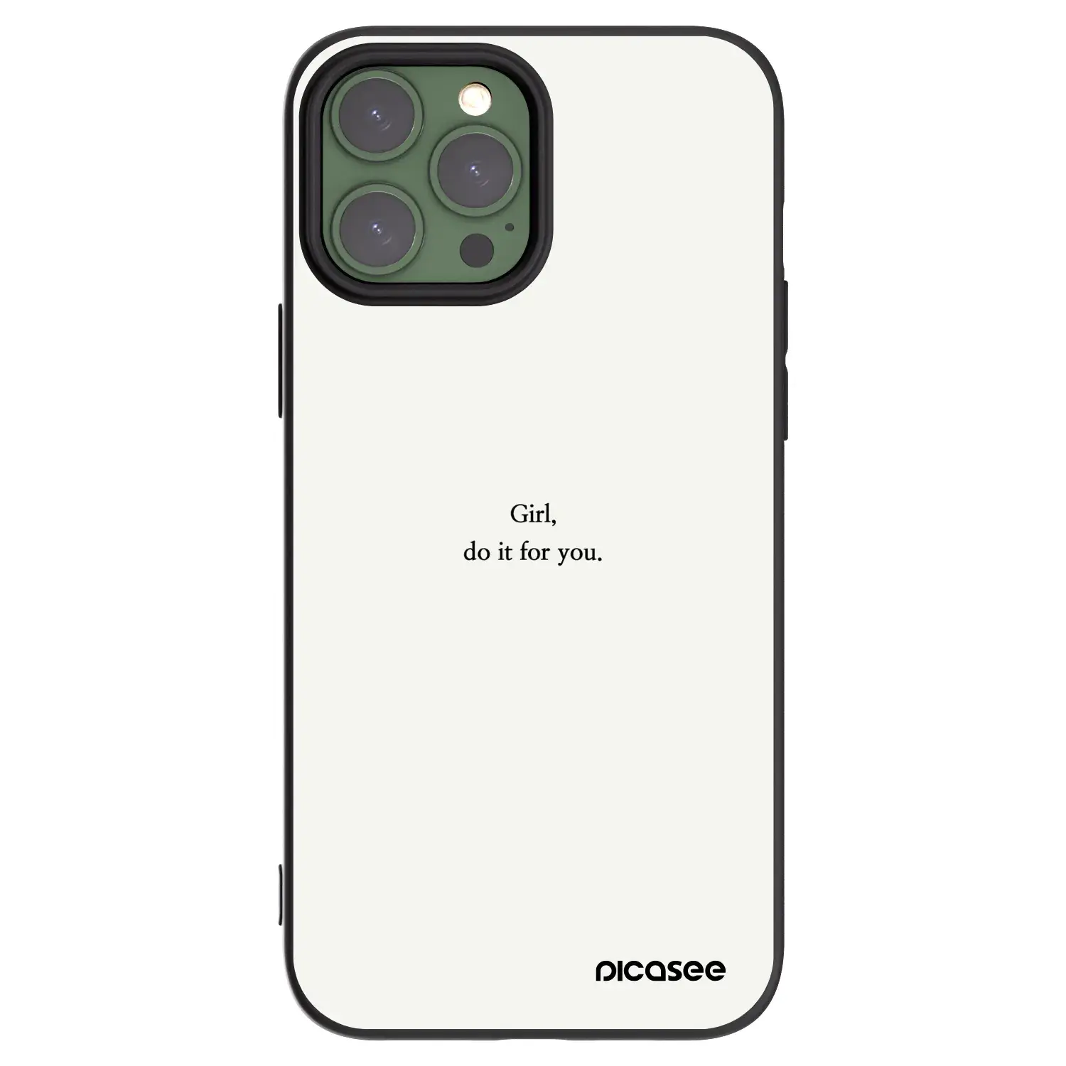 Silikonový černý obal pro Apple iPhone 13 Pro Max - Girl, do it for you