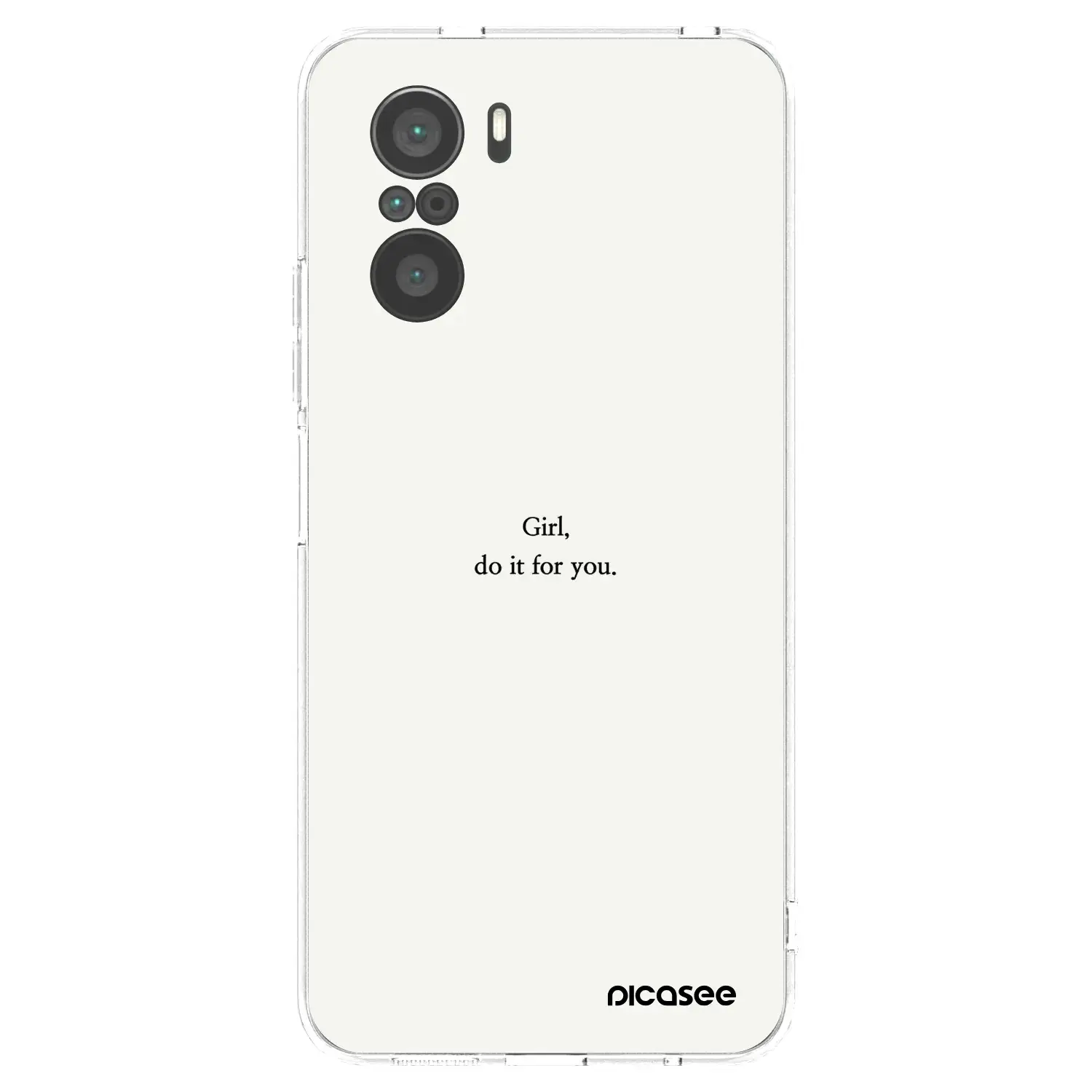Silikonový průhledný obal pro Xiaomi Poco F3 - Girl, do it for you
