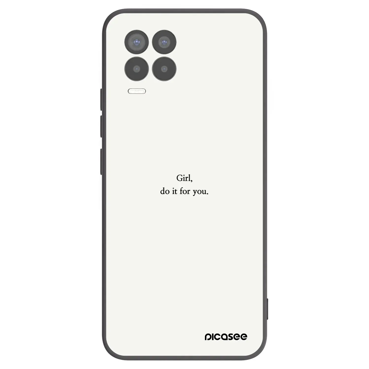 Silikonový černý obal pro Realme 8 Pro - Girl, do it for you