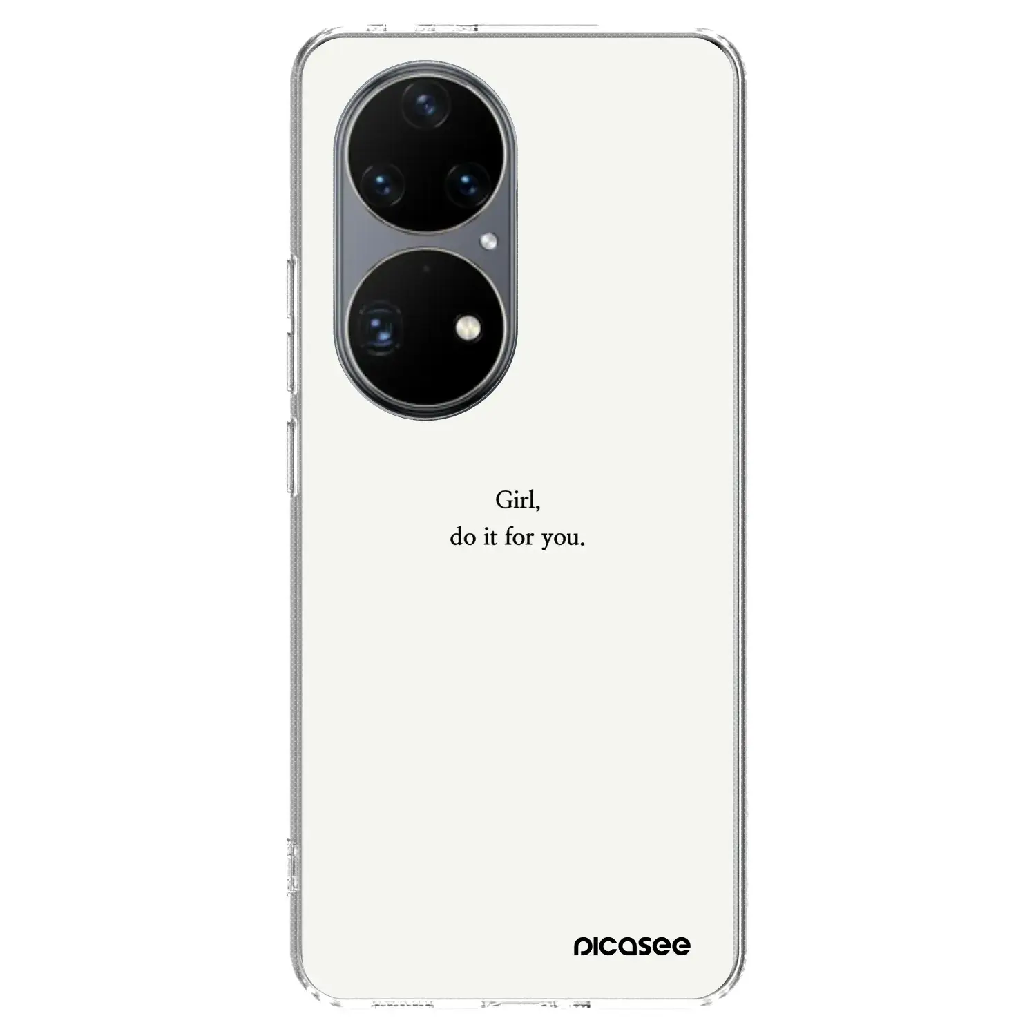 Silikonový průhledný obal pro Huawei P50 - Girl, do it for you