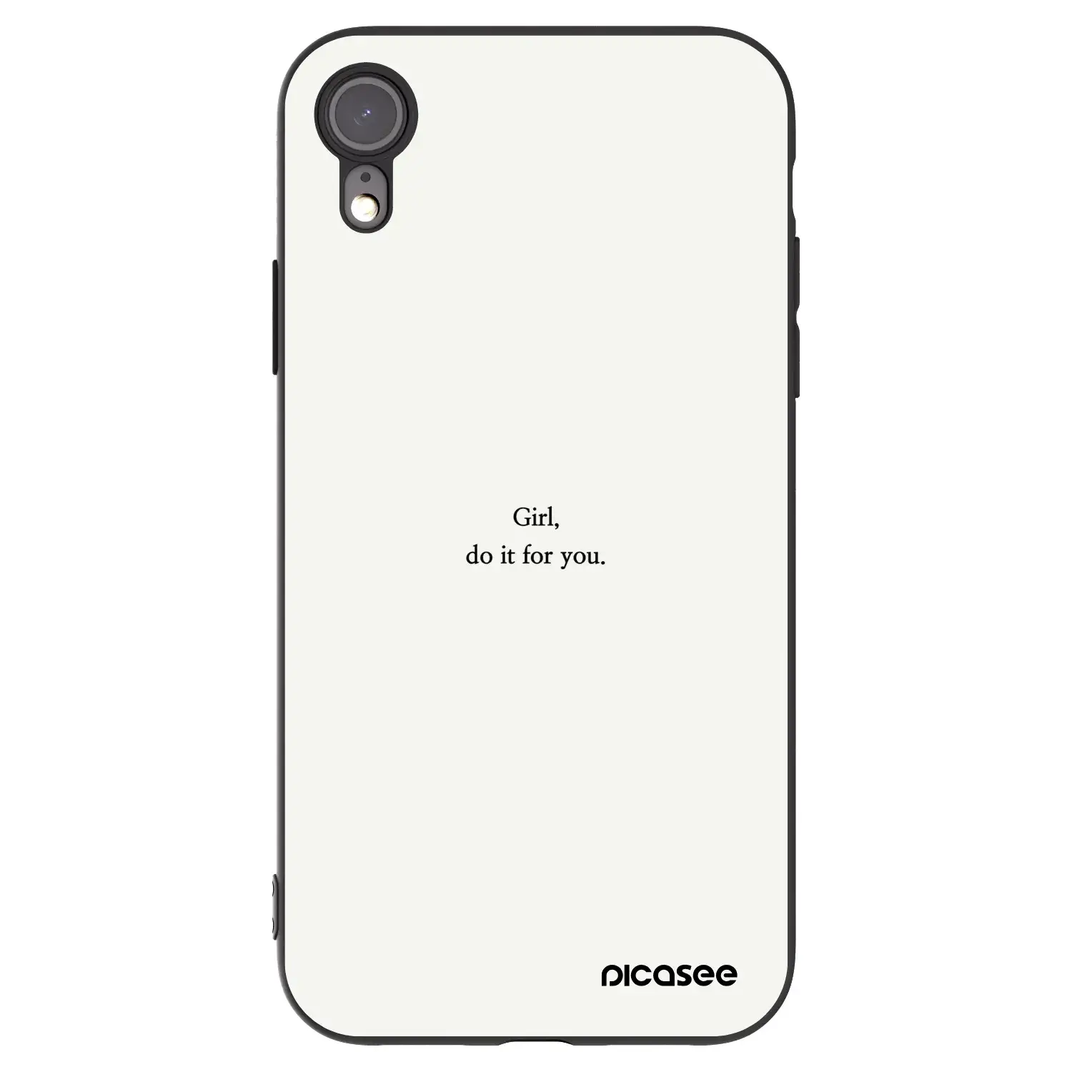 Silikonový černý obal pro Apple iPhone XR - Girl, do it for you