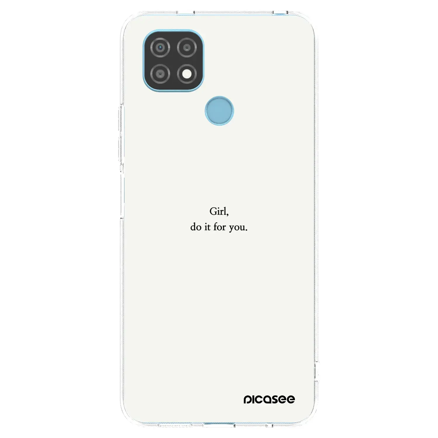 Silikonový průhledný obal pro Realme C21 - Girl, do it for you