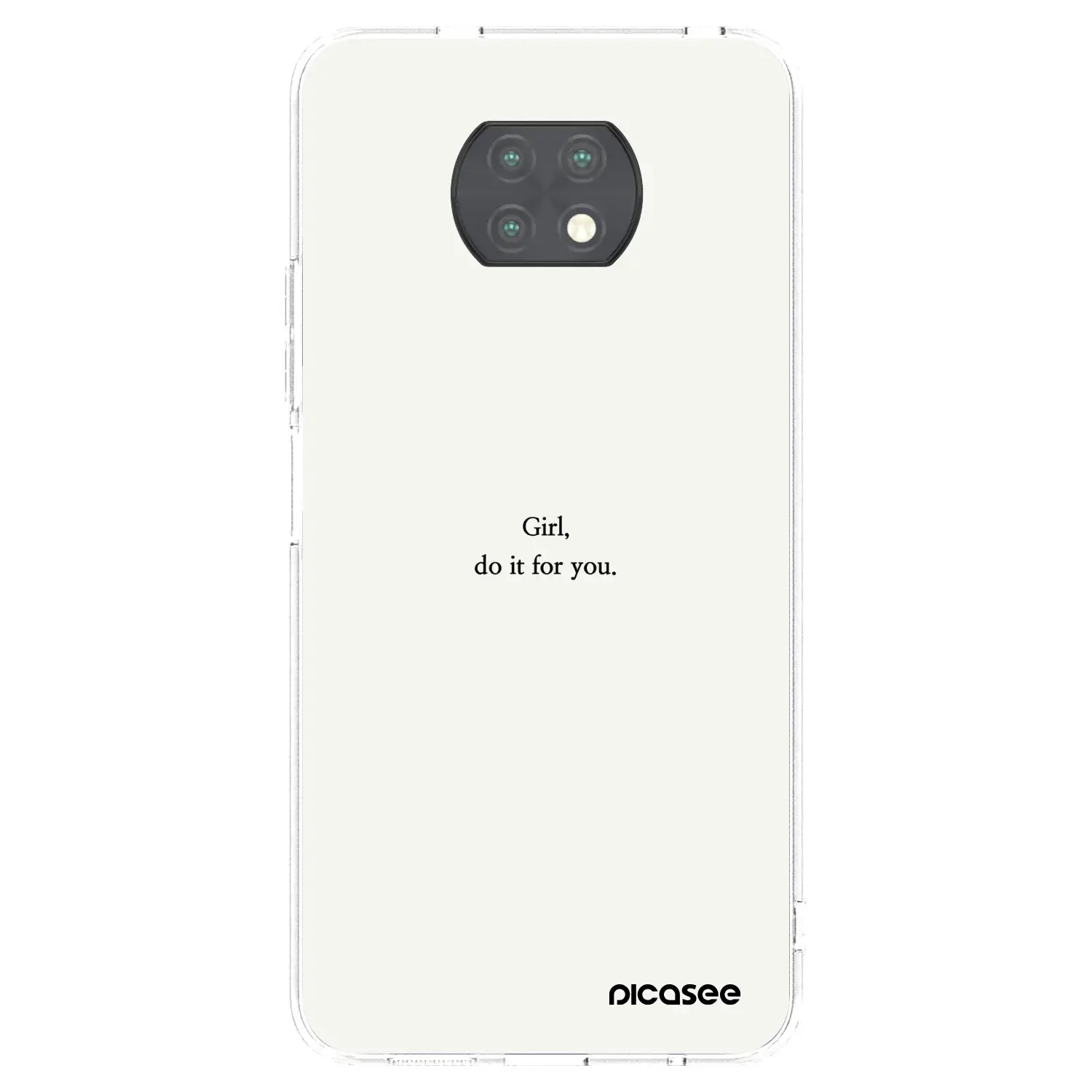 Silikonový průhledný obal pro Xiaomi Redmi Note 9T - Girl, do it for you