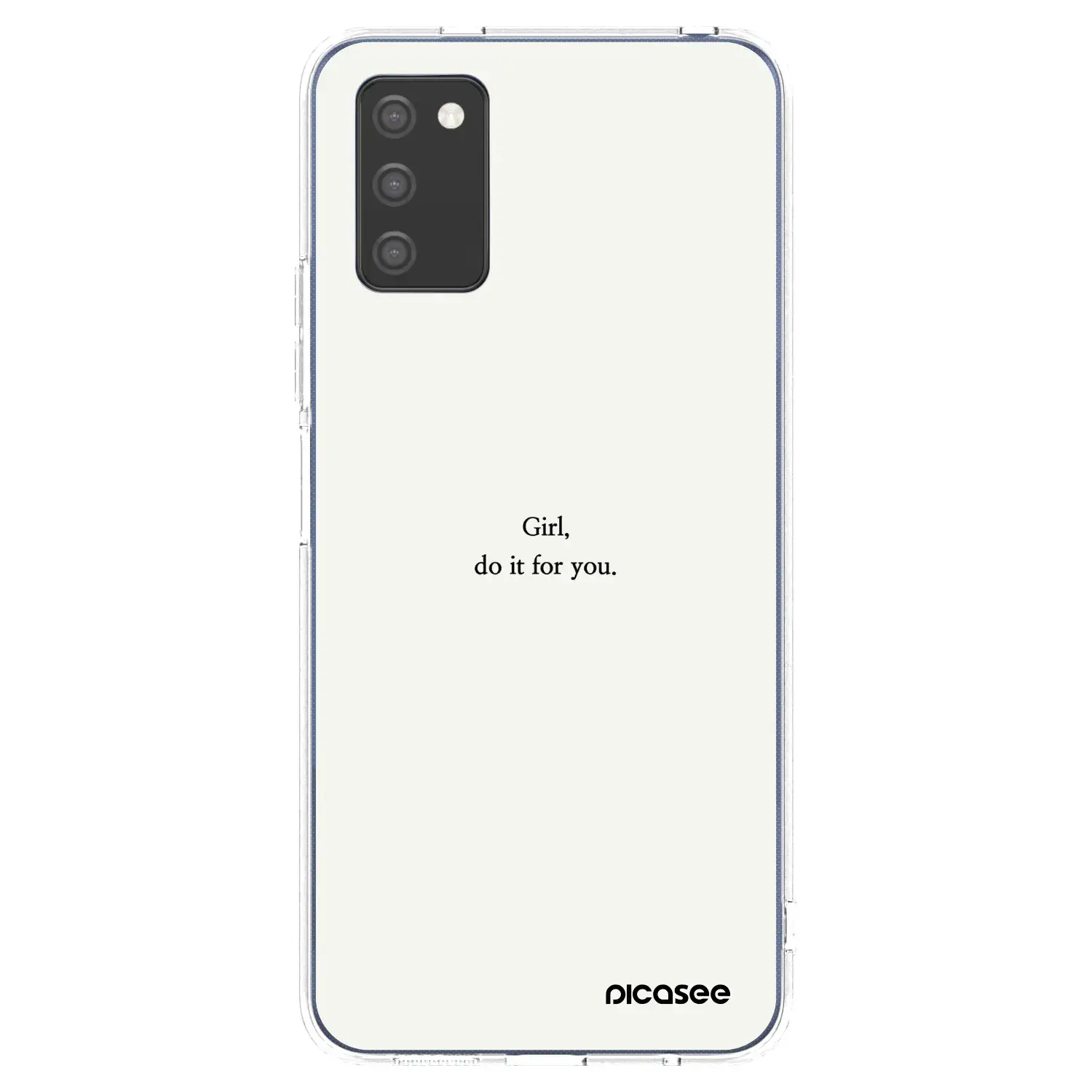 Silikonový průhledný obal pro Samsung Galaxy A03s A037G - Girl, do it for you