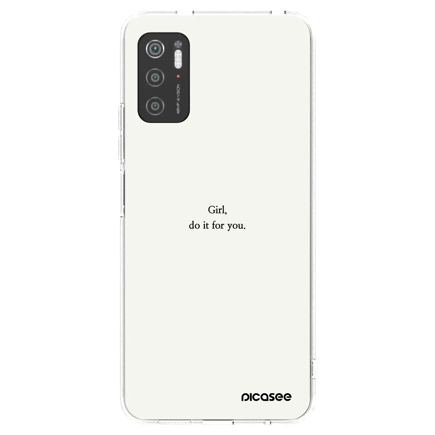 Silikonový průhledný obal pro Xiaomi Poco M3 Pro 5G - Girl, do it for you