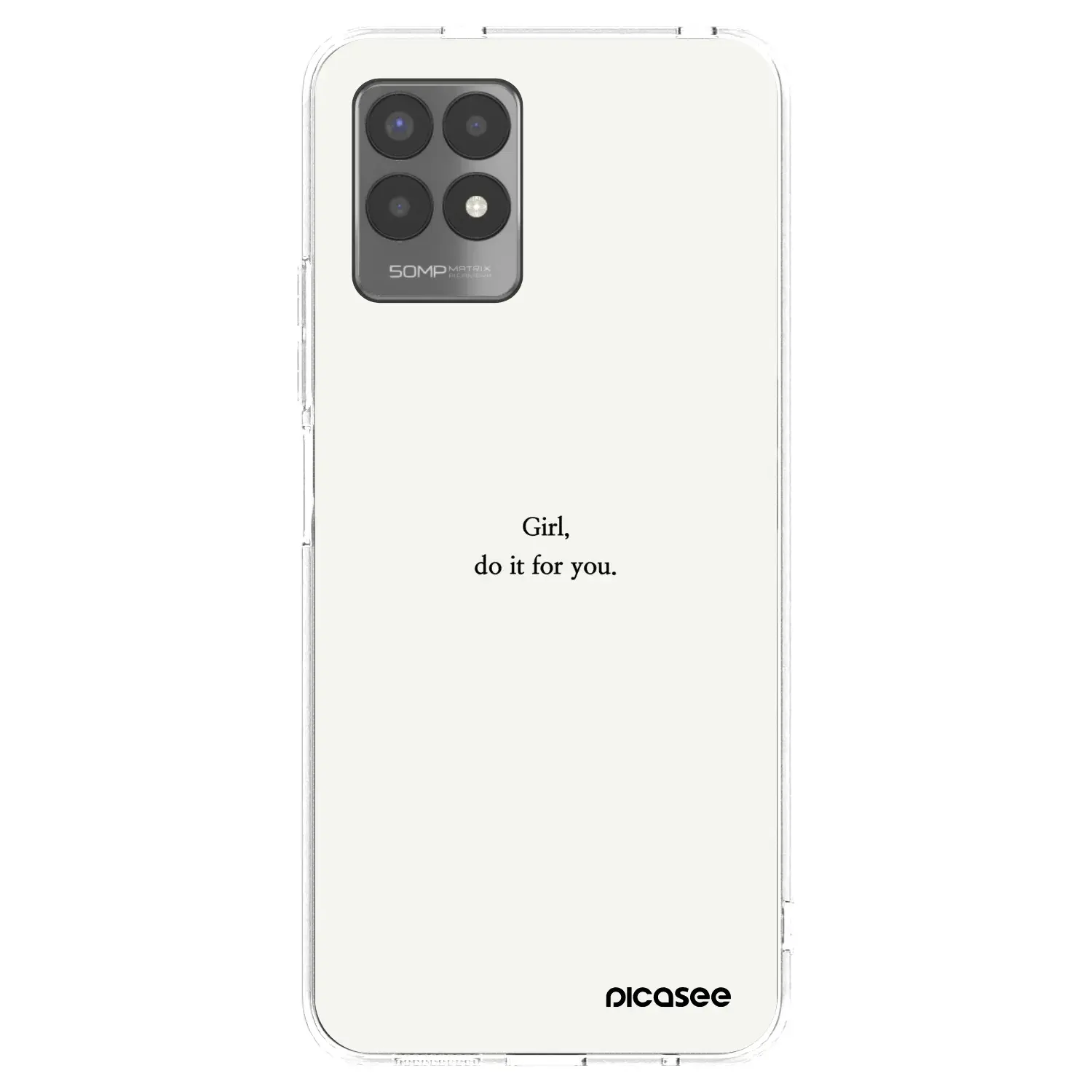 Silikonový průhledný obal pro Realme 8i - Girl, do it for you